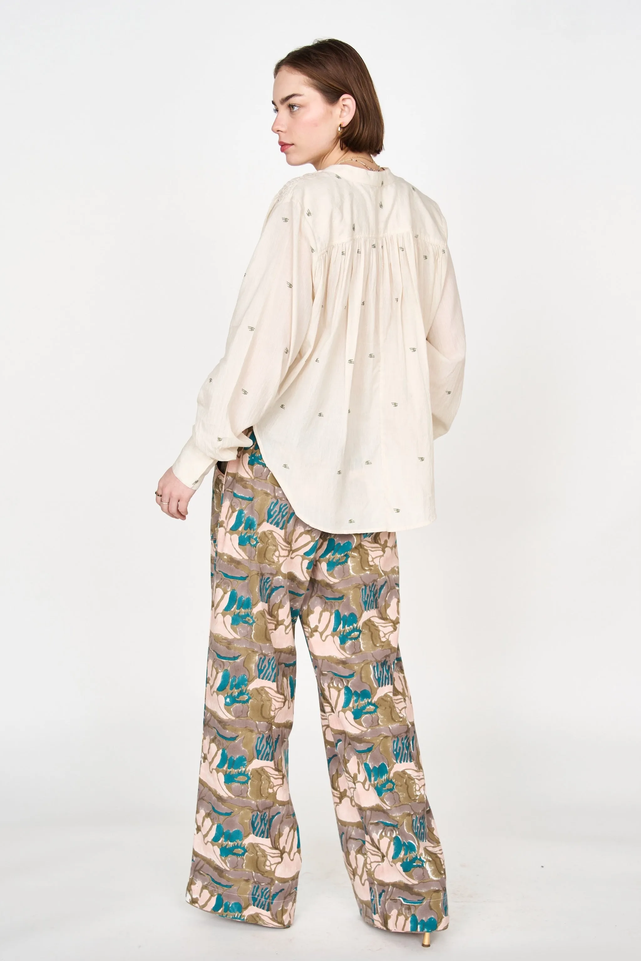 Florence Blouse in Ivory Jamdani sold by Mirth product image thumbnail 5