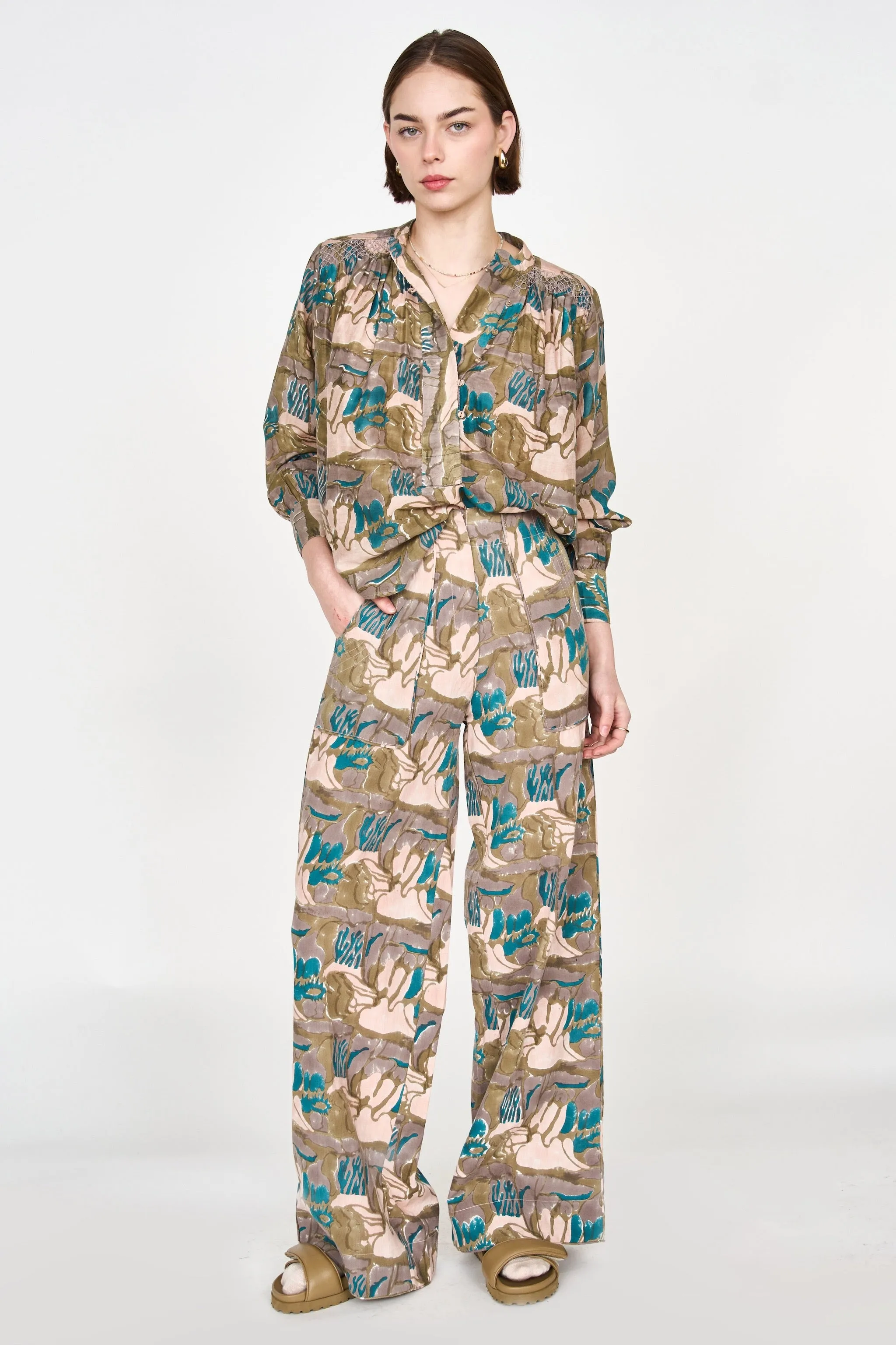 Florence Blouse in Moss Reef Print sold by Mirth product image thumbnail 4