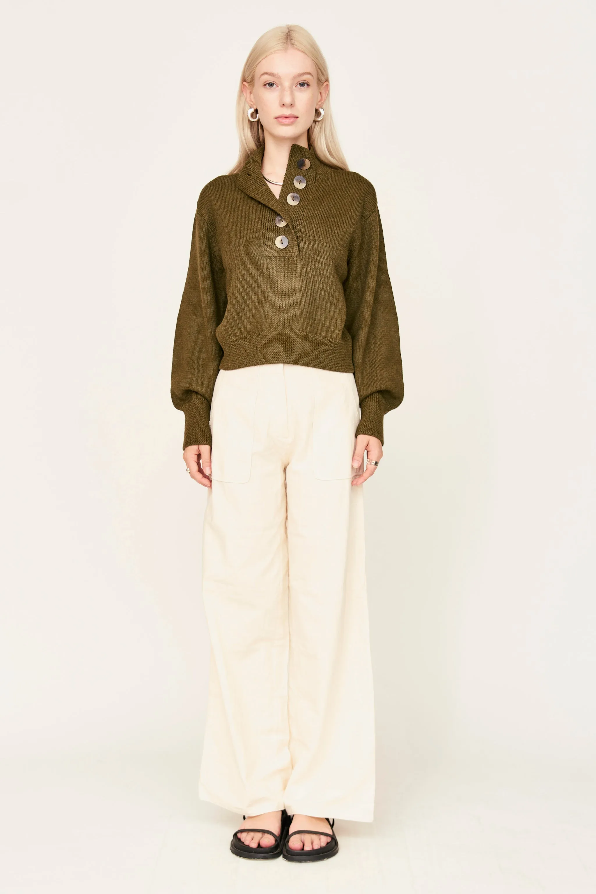 Ghent Sweater in Moss sold by Mirth