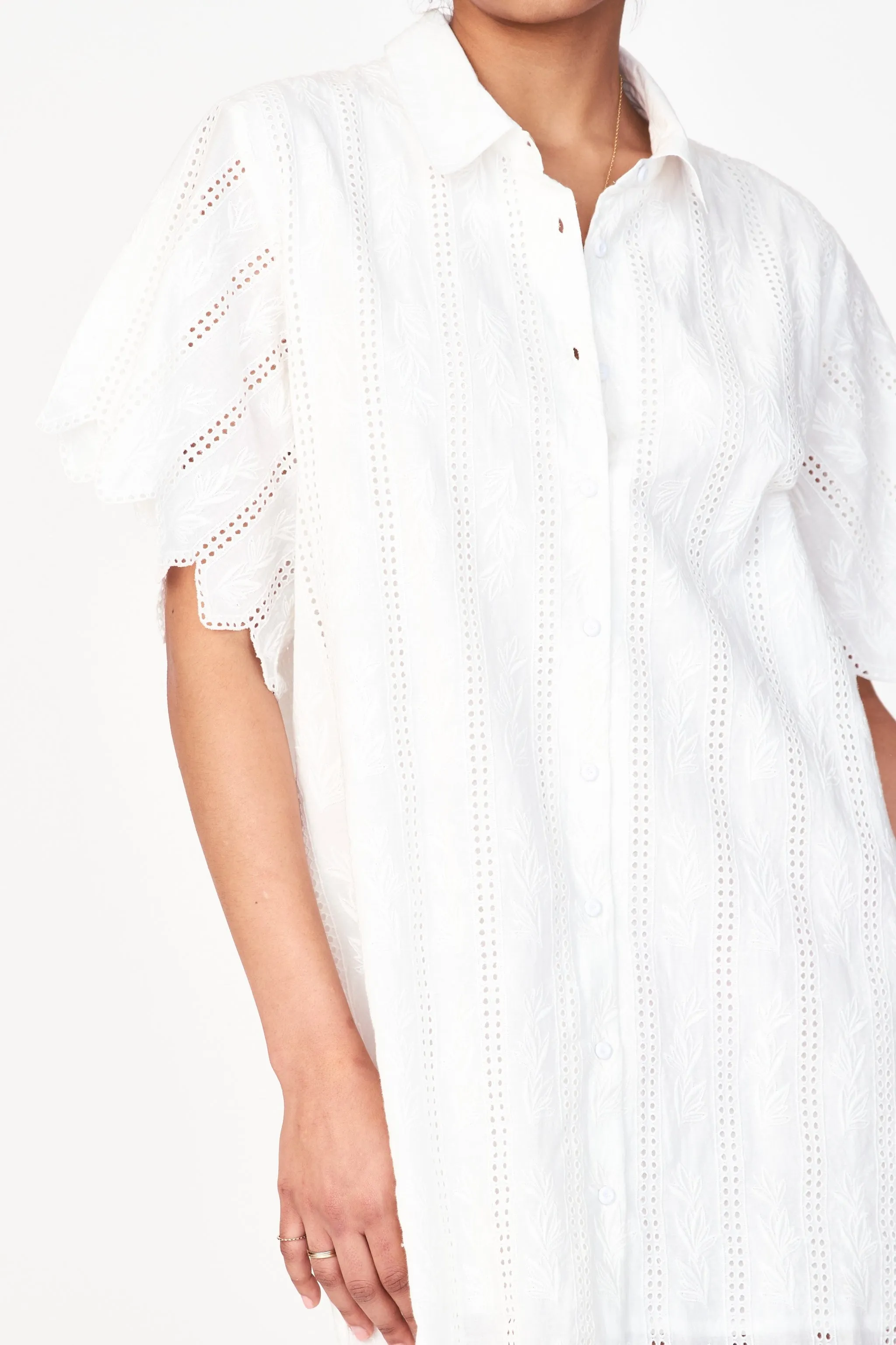 Harbour Dress in White Vine Eyelet sold by Mirth product image thumbnail 2