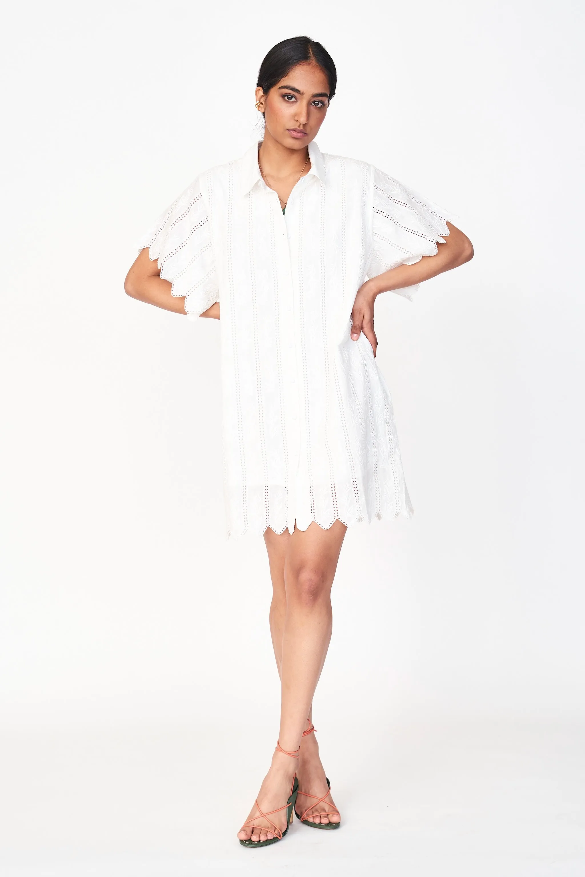Harbour Dress in White Vine Eyelet sold by Mirth product image thumbnail 3