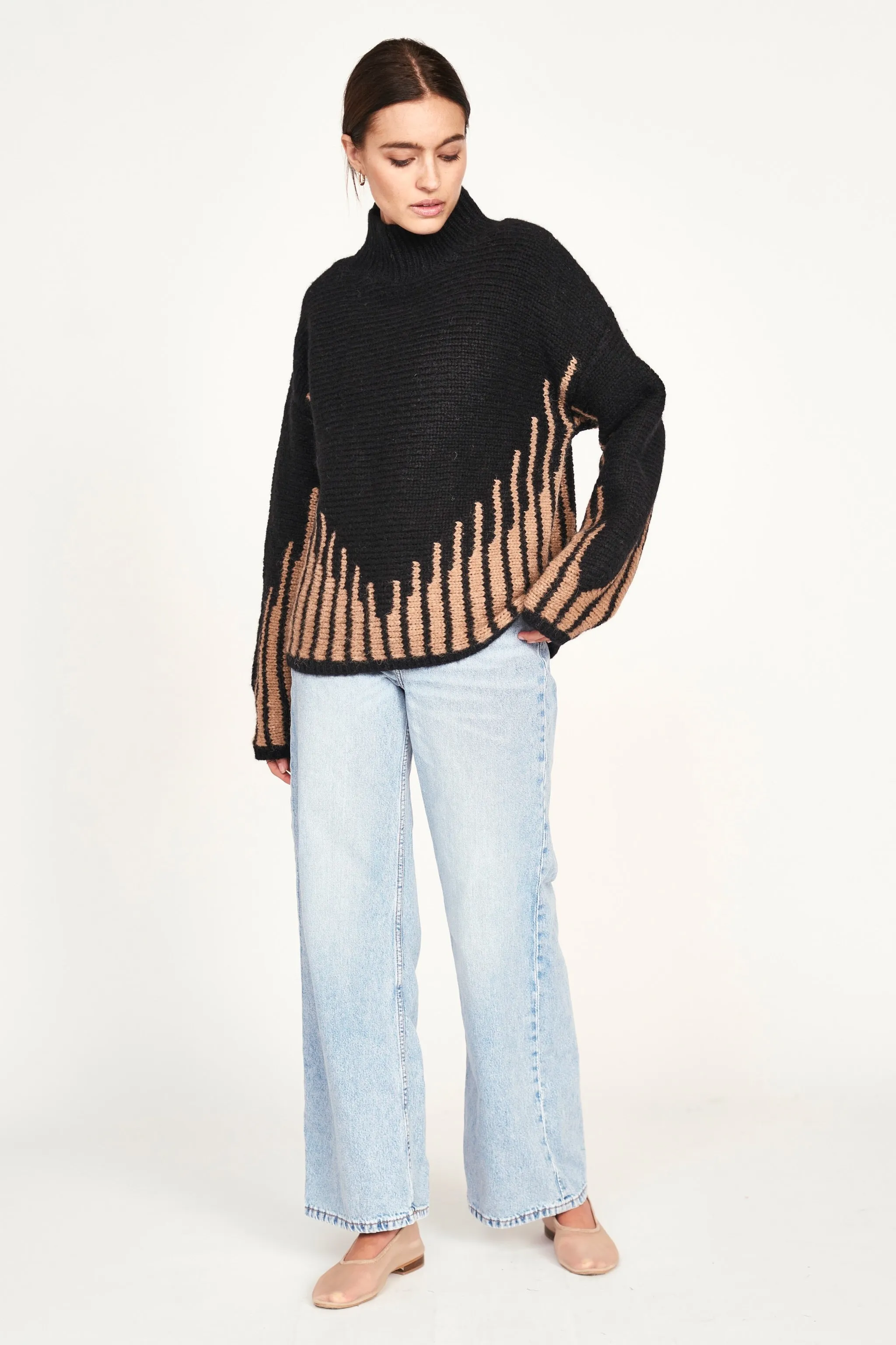 Highland Sweater in Black Ridge sold by Mirth