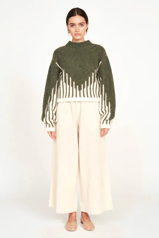 Highland Sweater in Olive Ridge sold by Mirth