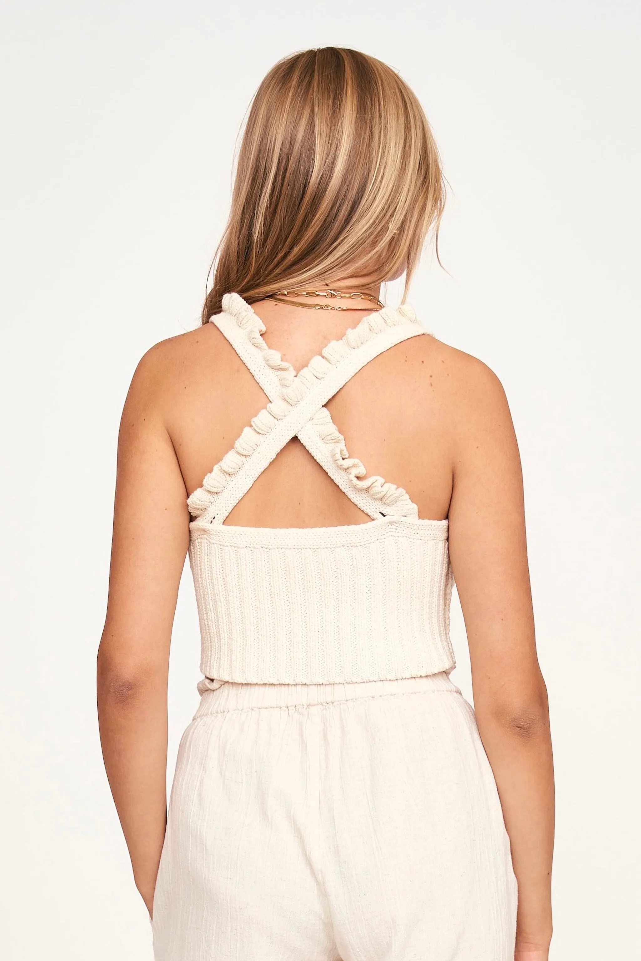 Ischia Knit Top in Cream sold by Mirth product image thumbnail 4