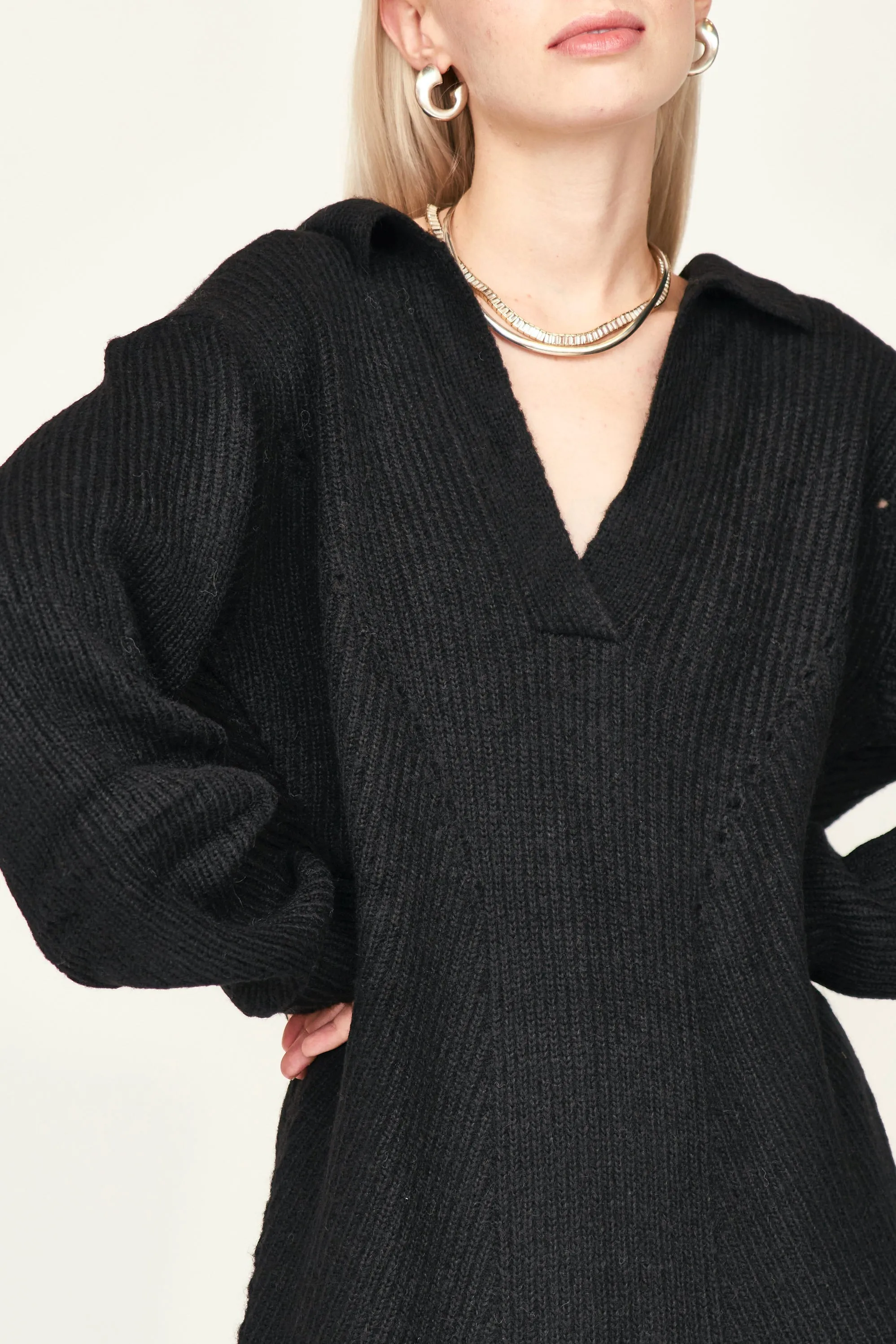 Jackson Sweater Dress in Black sold by Mirth product image thumbnail 2