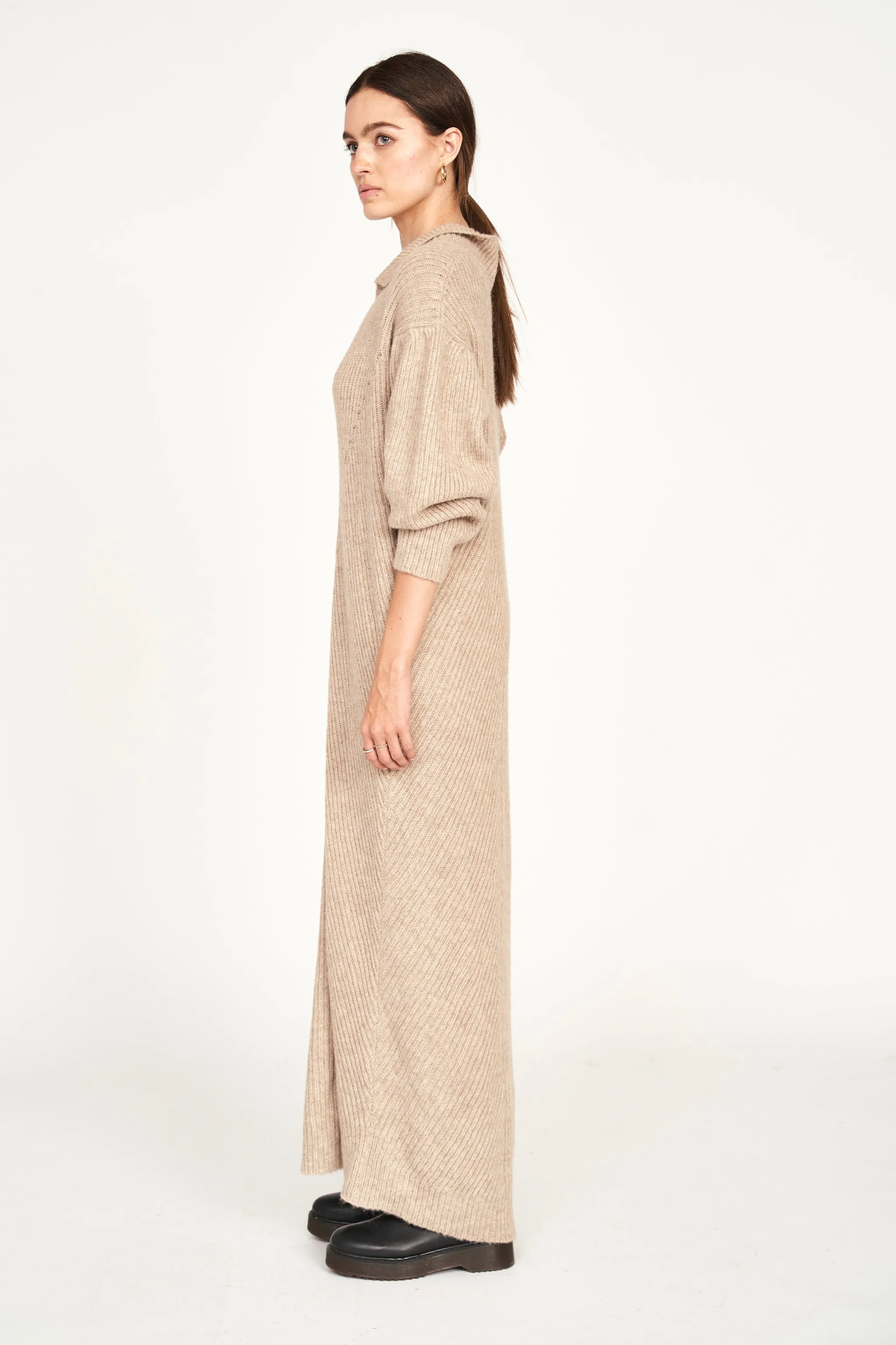Jackson Sweater Dress in Camel sold by Mirth product image thumbnail 5