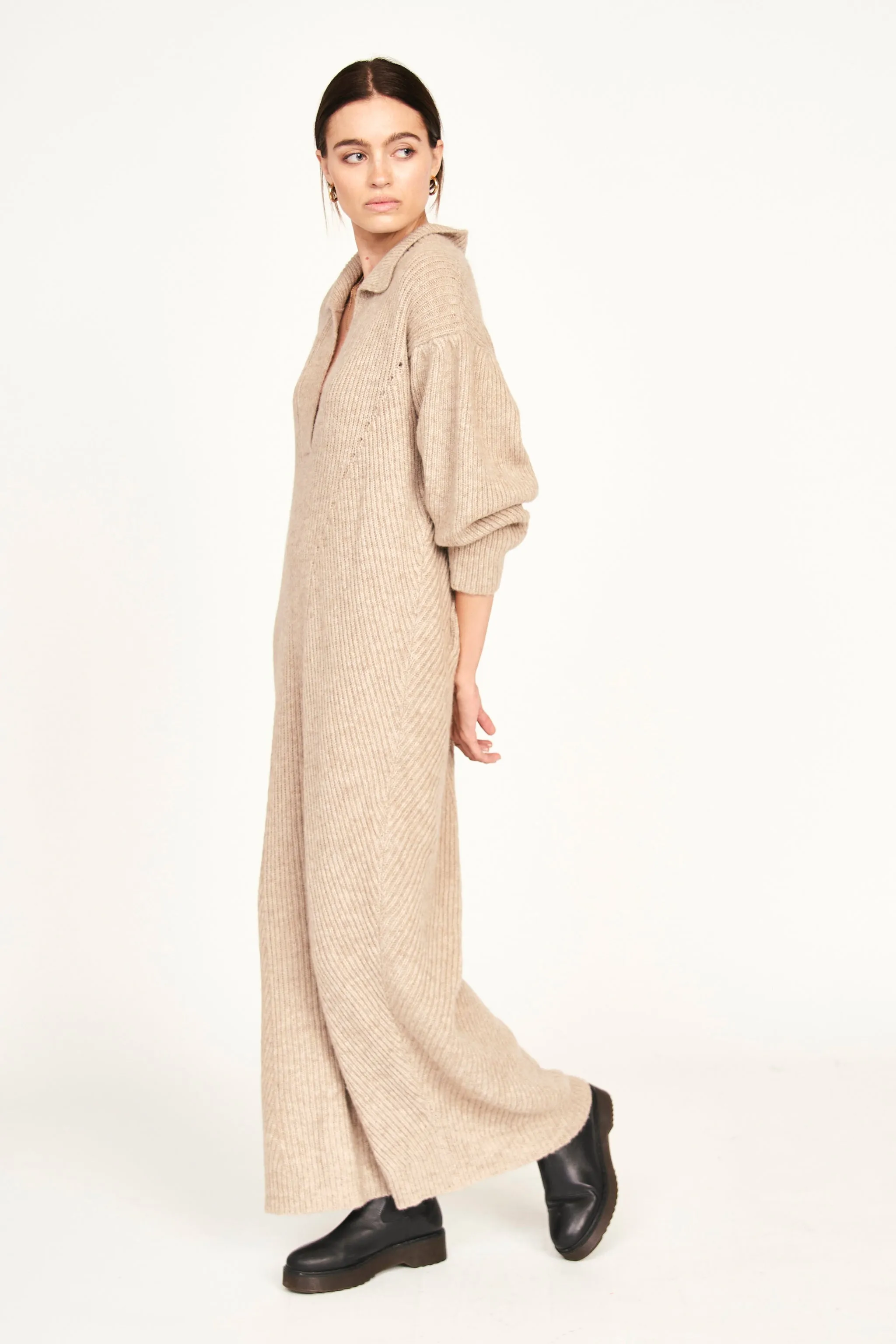 Jackson Sweater Dress in Camel sold by Mirth product image thumbnail 3