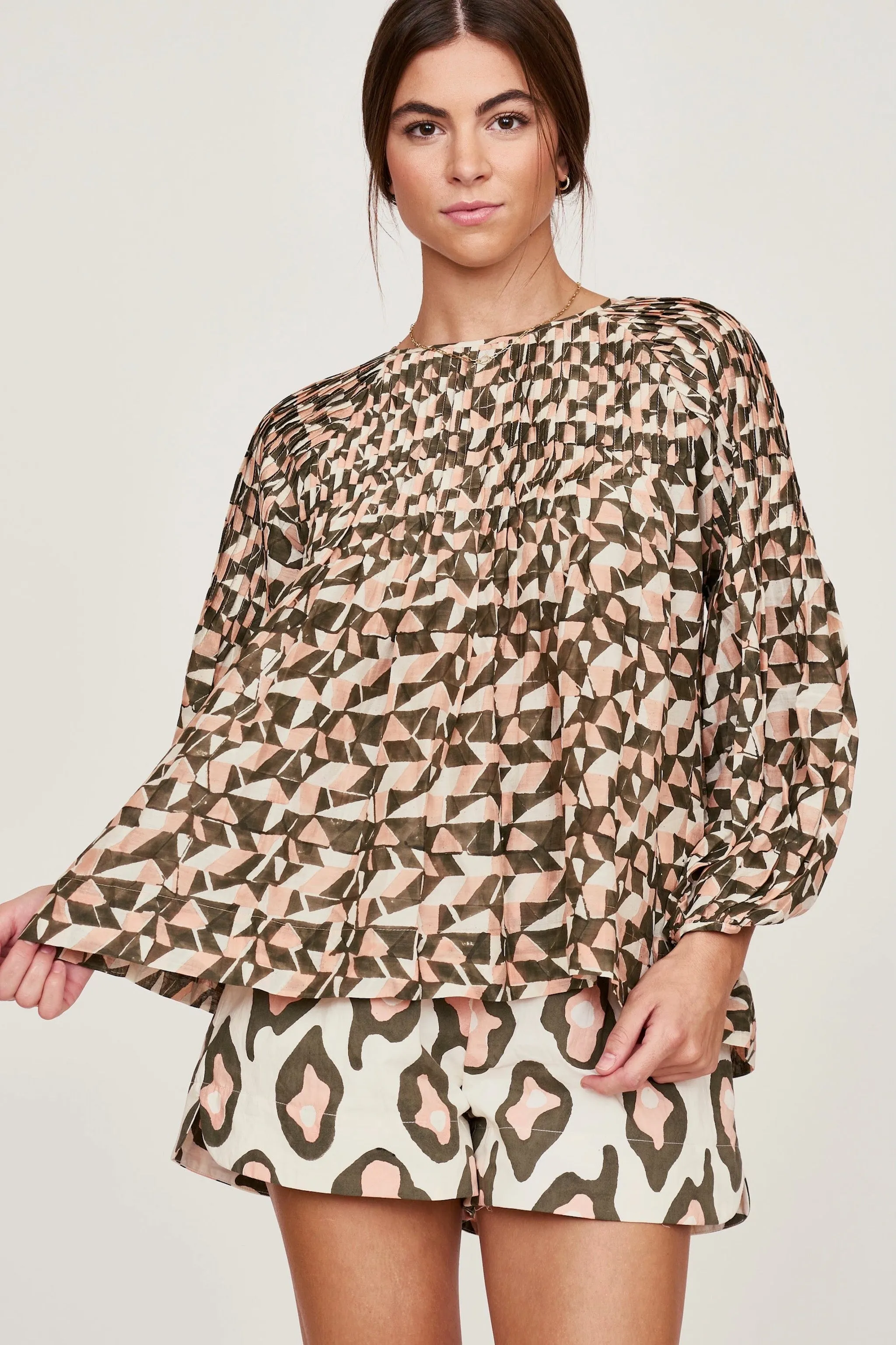 Kerala Blouse in Seaglass in Rosewood sold by Mirth product image thumbnail 2