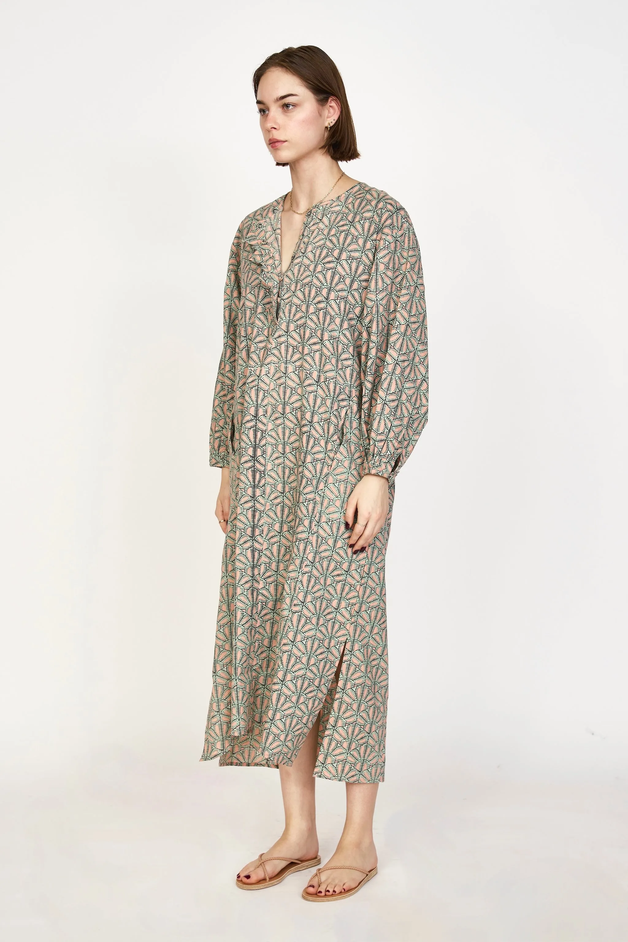 Kona Caftan in Trellis in Petal sold by Mirth product image thumbnail 5