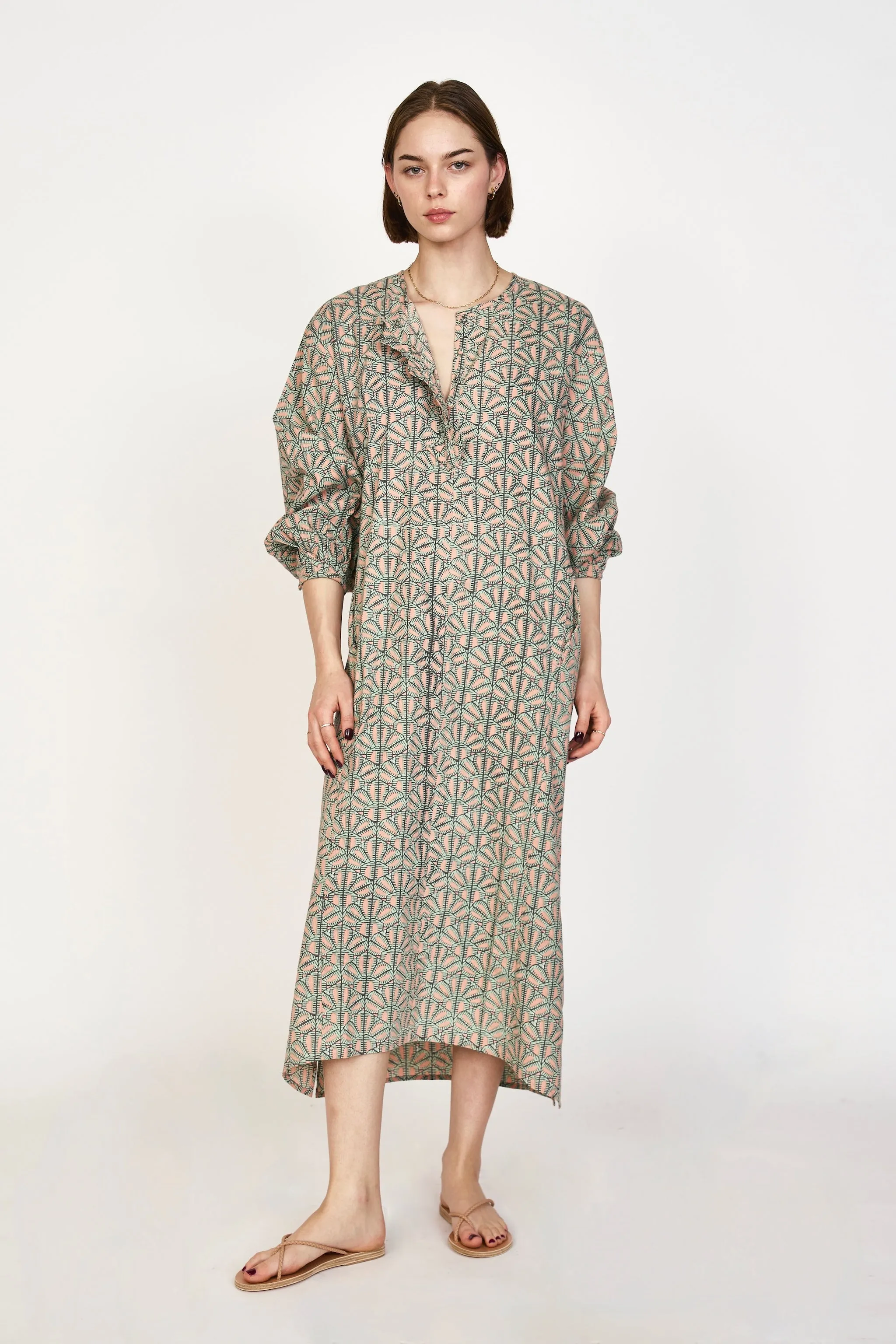 Kona Caftan in Trellis in Petal sold by Mirth product image thumbnail 4