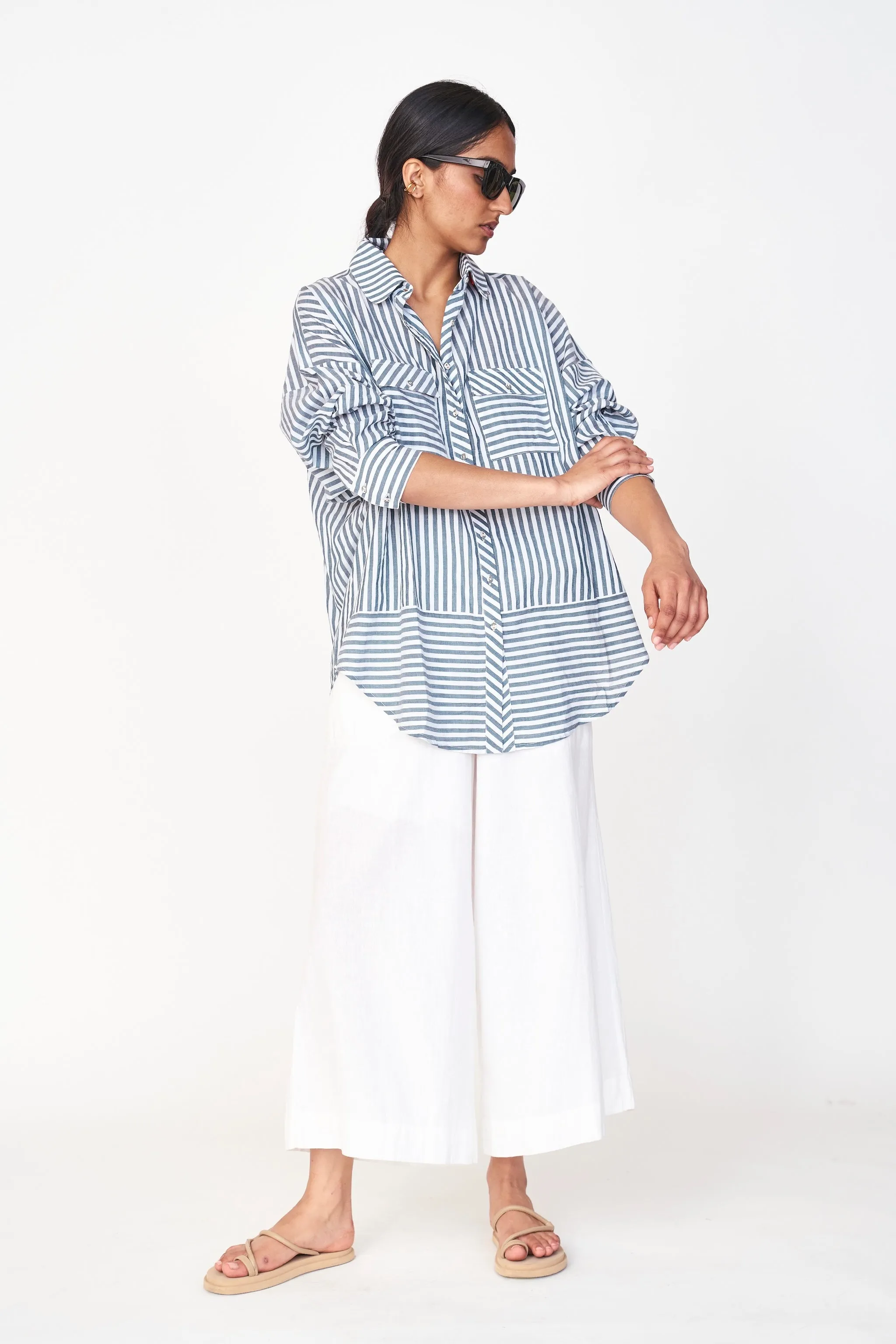 Kyoto Shirt in Ocean Stripe sold by Mirth product image thumbnail 4