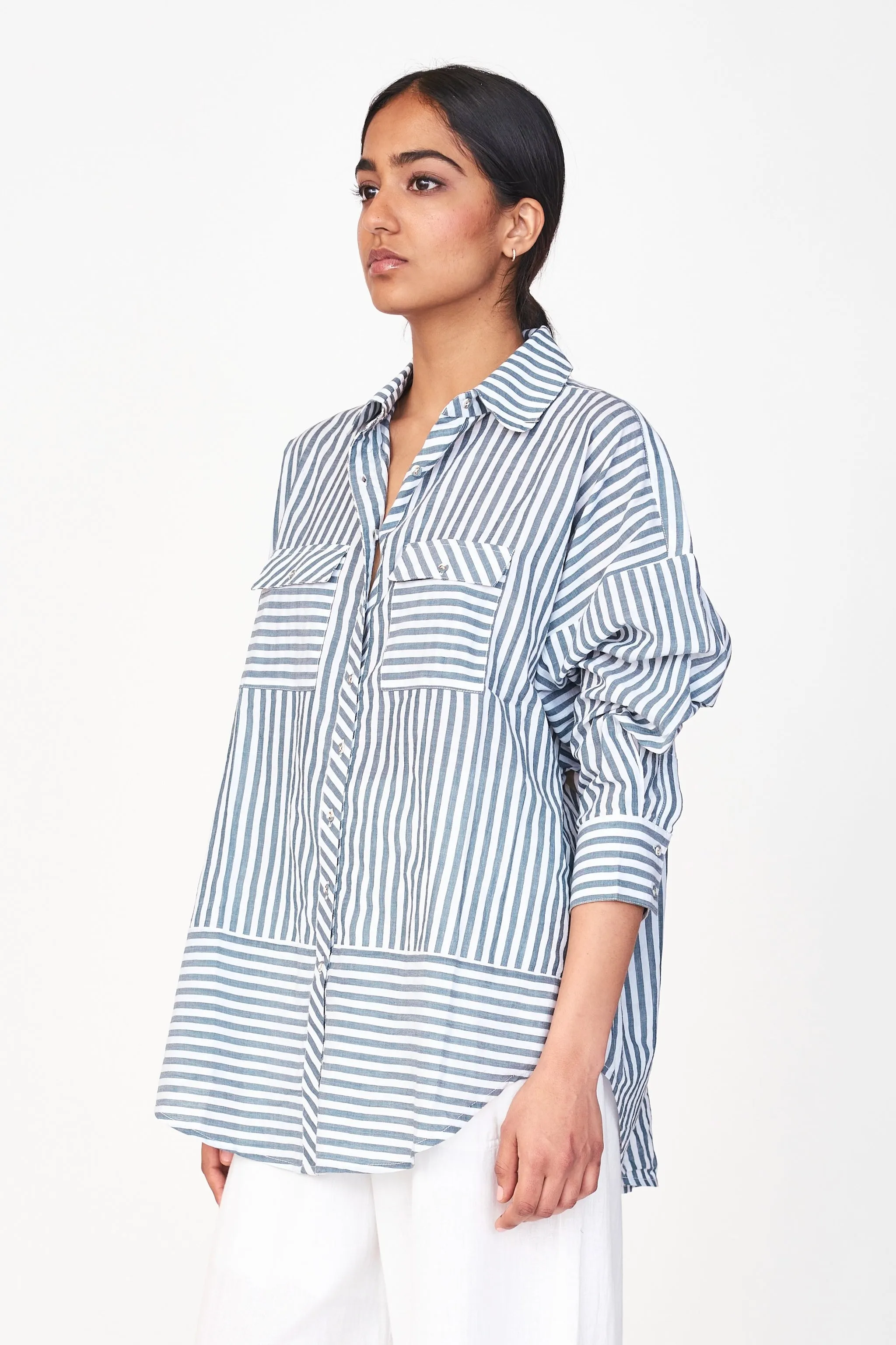 Kyoto Shirt in Ocean Stripe sold by Mirth product image thumbnail 3