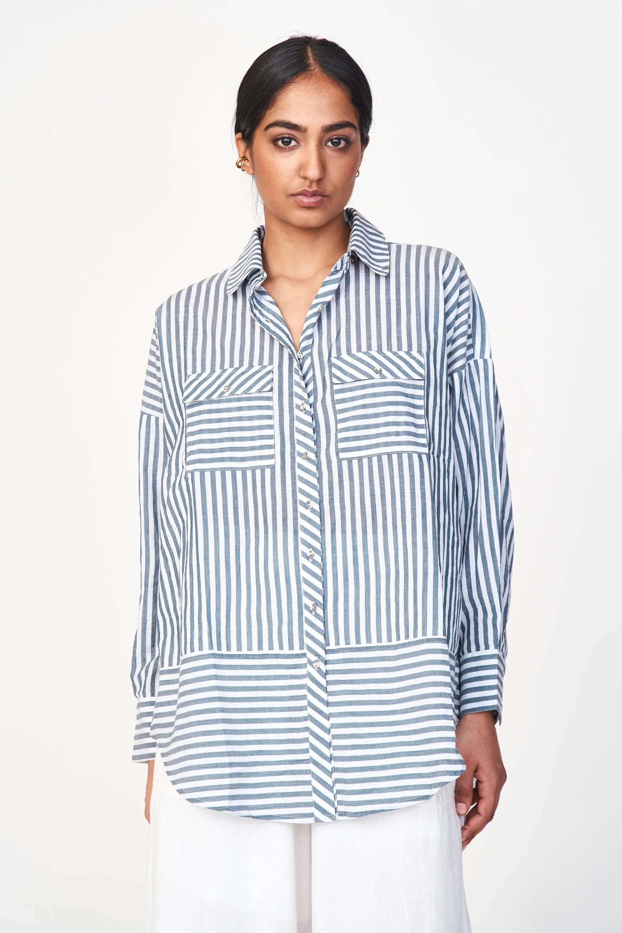 Kyoto Shirt in Ocean Stripe sold by Mirth product image thumbnail 5