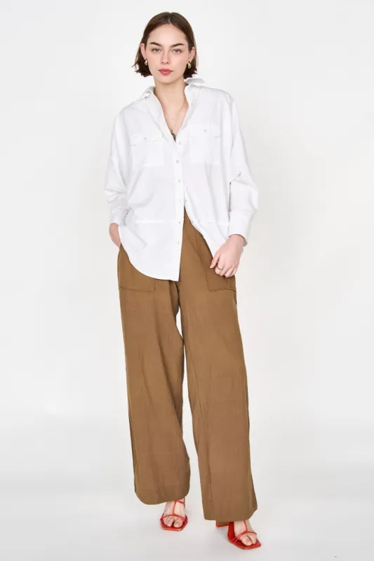 Kyoto Shirt in White Poplin sold by Mirth