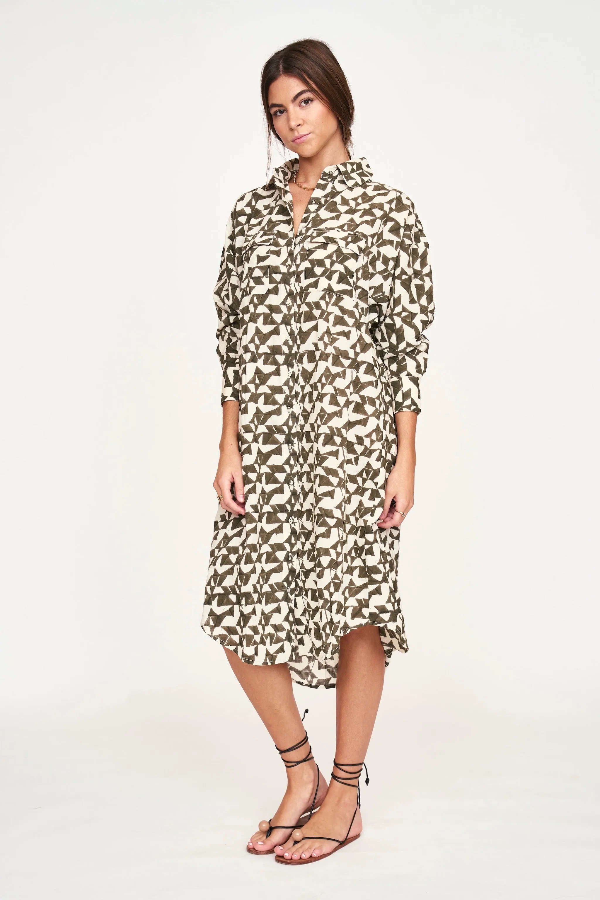 Kyoto House Dress in Seaglass in Branch sold by Mirth product image thumbnail 4