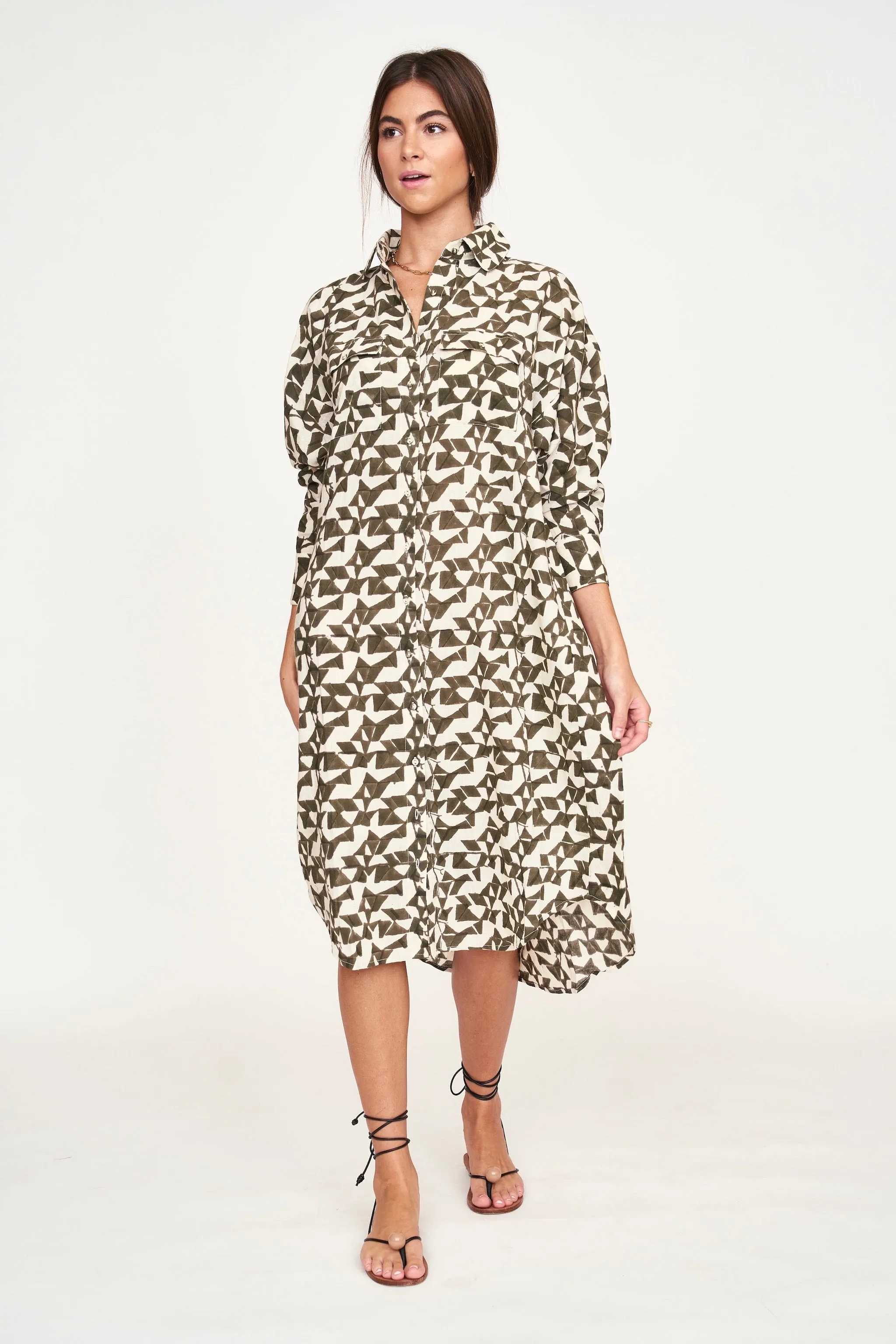 Kyoto House Dress in Seaglass in Branch sold by Mirth product image thumbnail 2