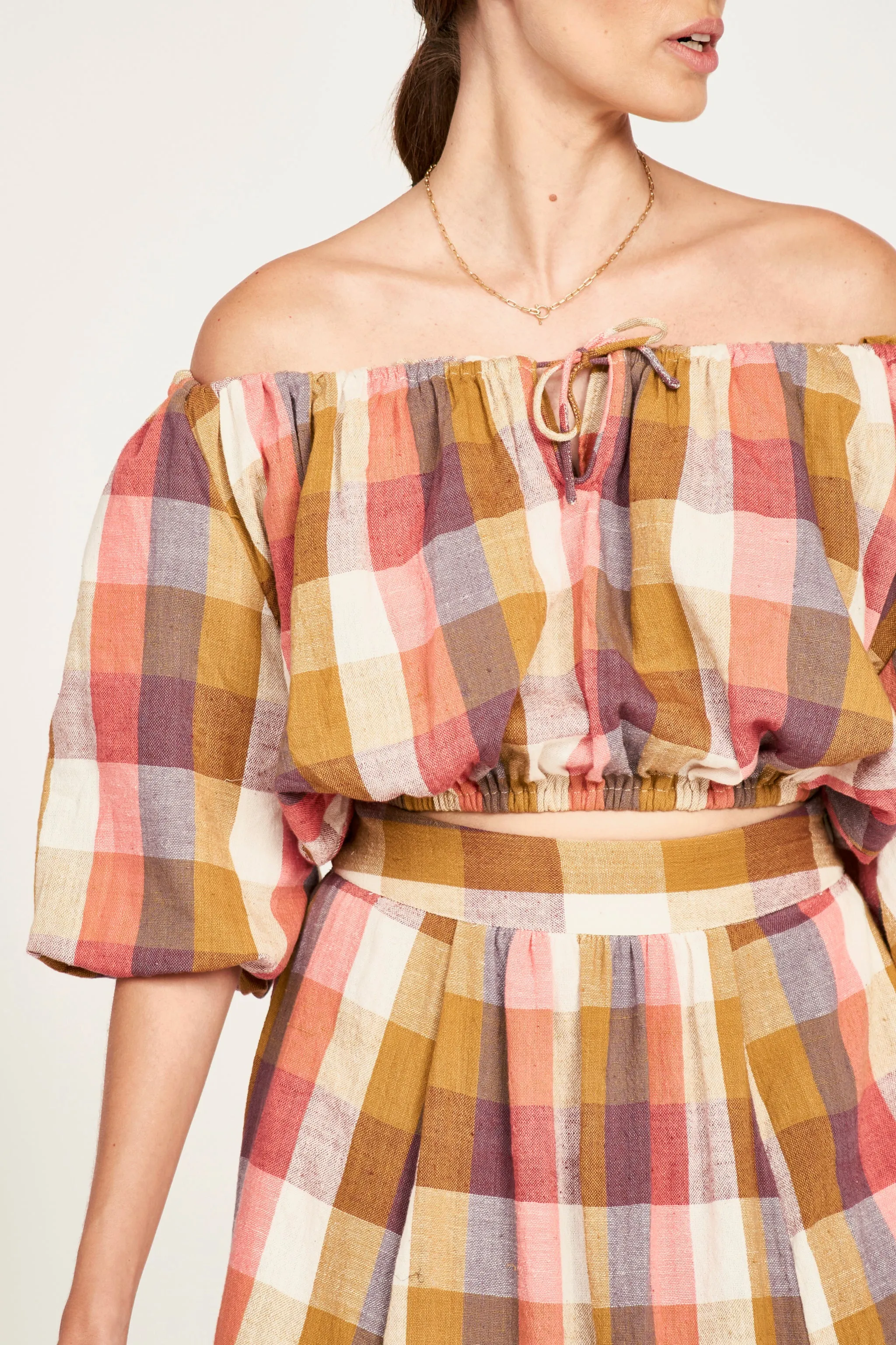 Marion Skirt in Sunset Plaid sold by Mirth product image thumbnail 4