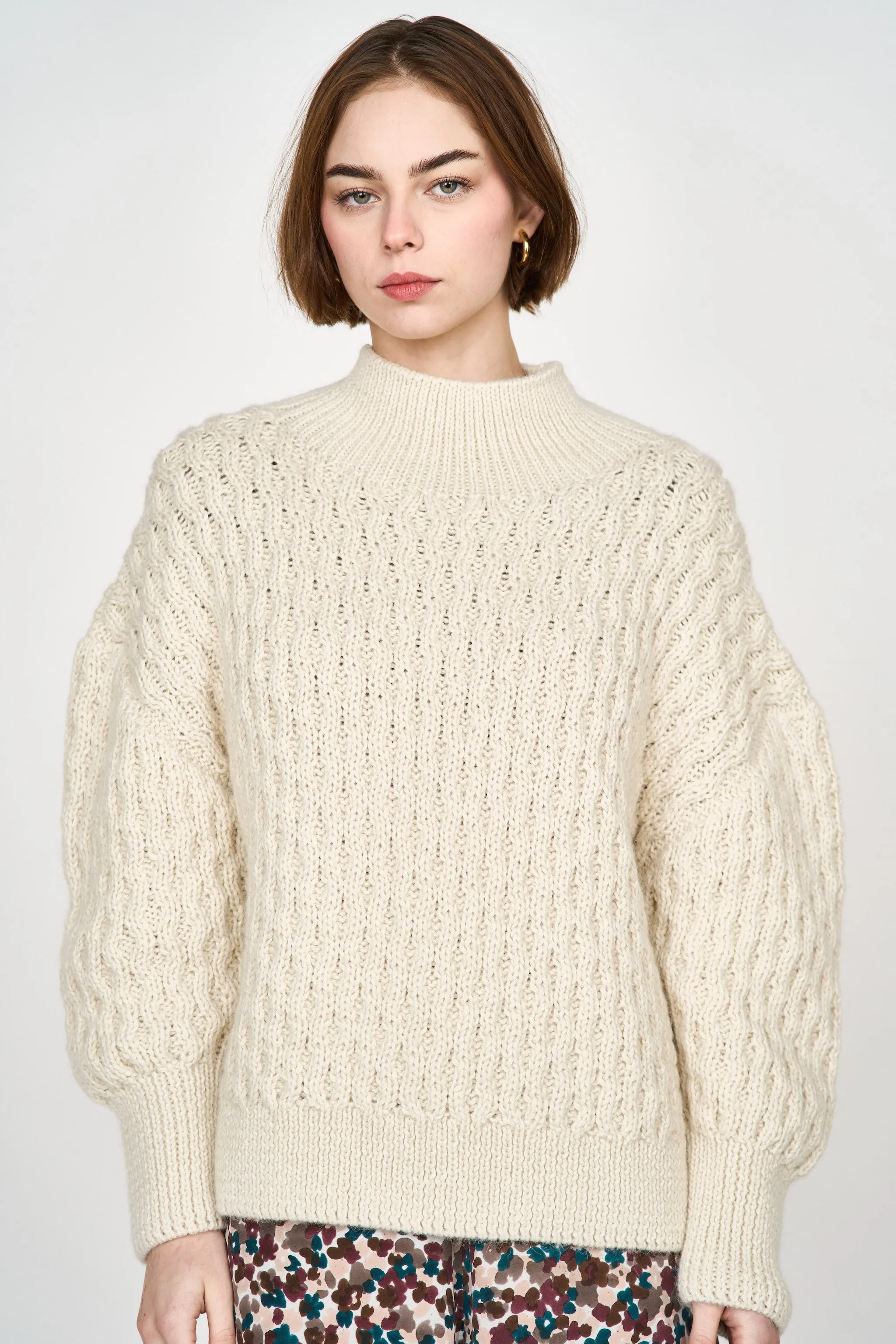 Megeve Honeycomb Turtleneck in Ivory sold by Mirth product image thumbnail 5