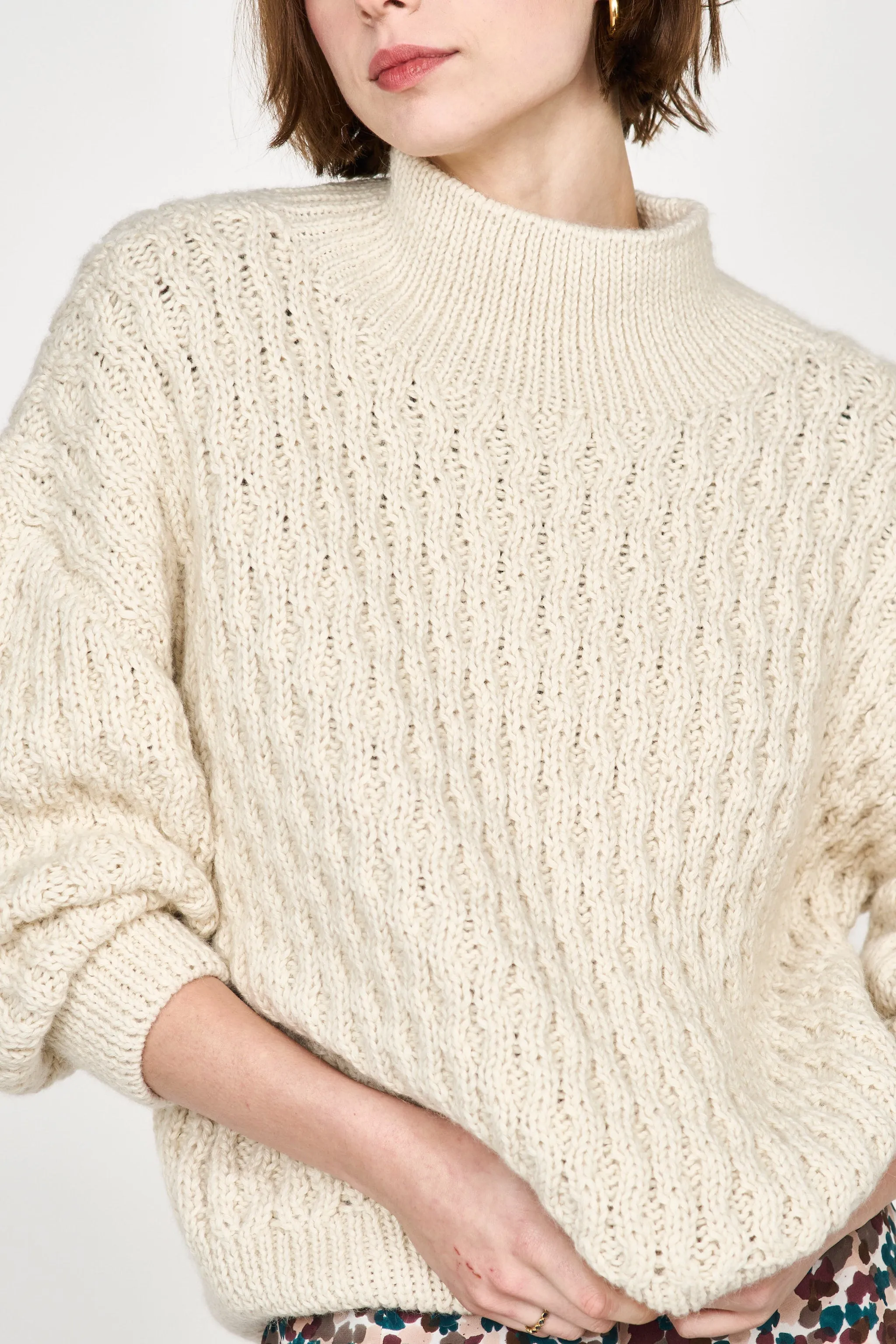Megeve Honeycomb Turtleneck in Ivory sold by Mirth product image thumbnail 4