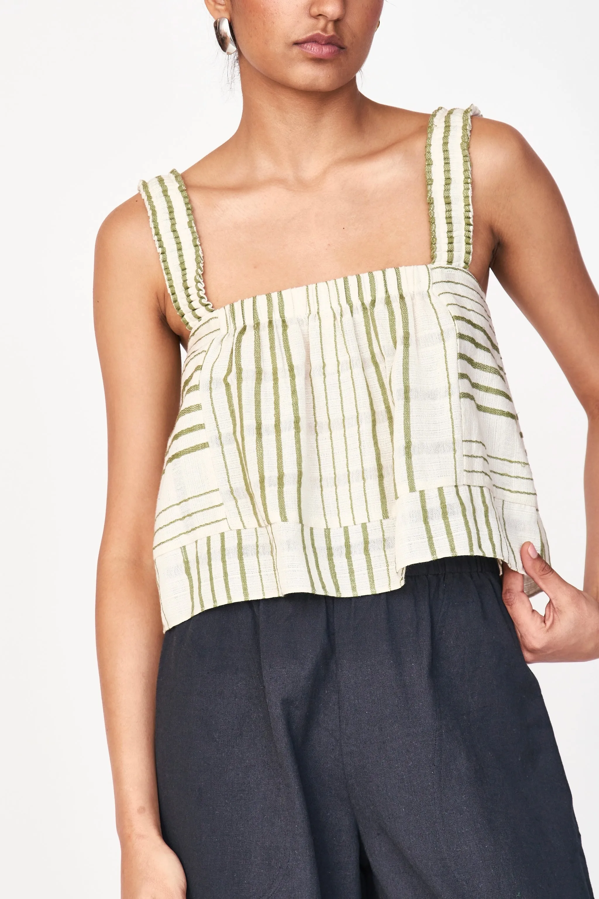 Monaco Tank in Garden Stripe sold by Mirth product image thumbnail 2