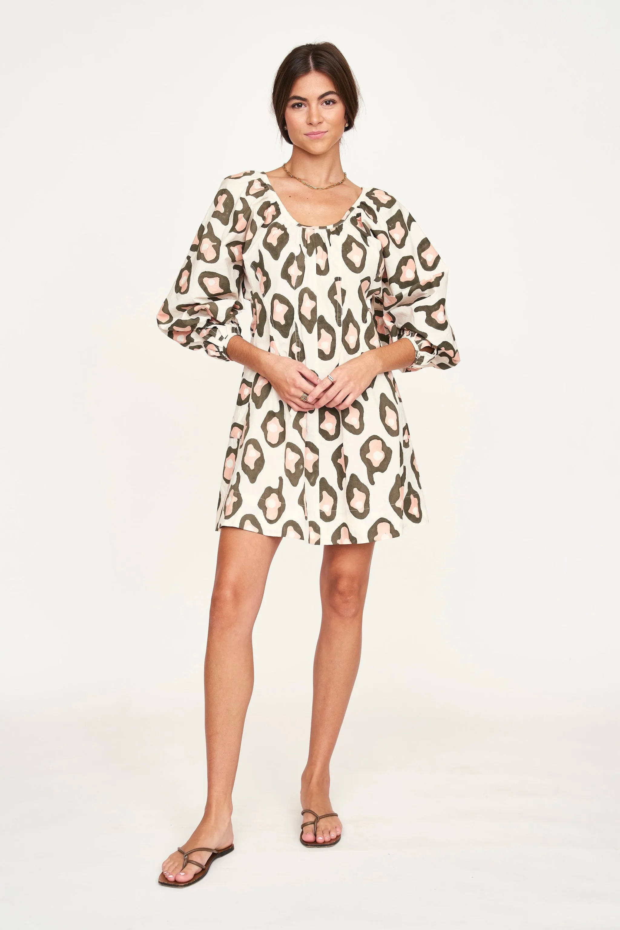 Naxos Dress in Oyster Print sold by Mirth product image thumbnail 3
