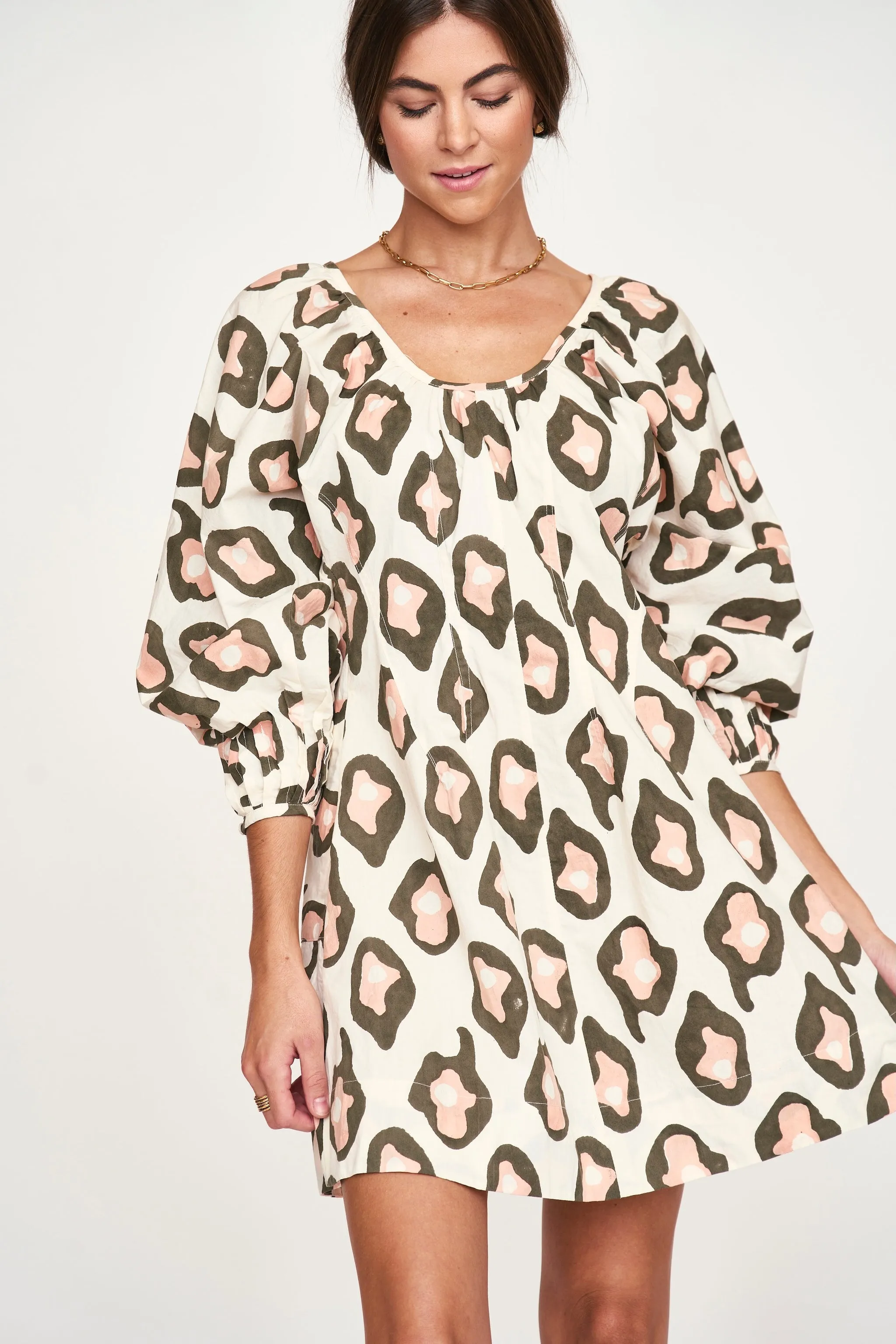 Naxos Dress in Oyster Print sold by Mirth product image thumbnail 2