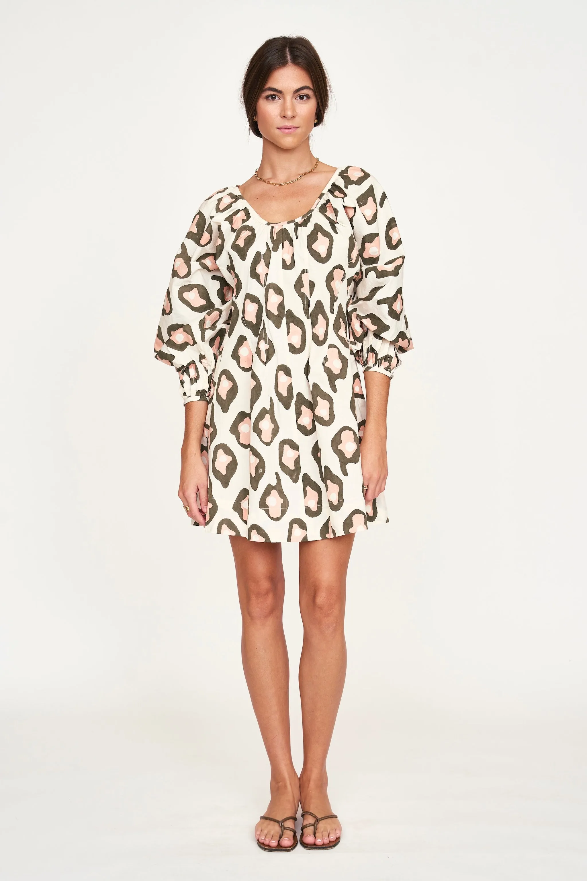 Naxos Dress in Oyster Print sold by Mirth
