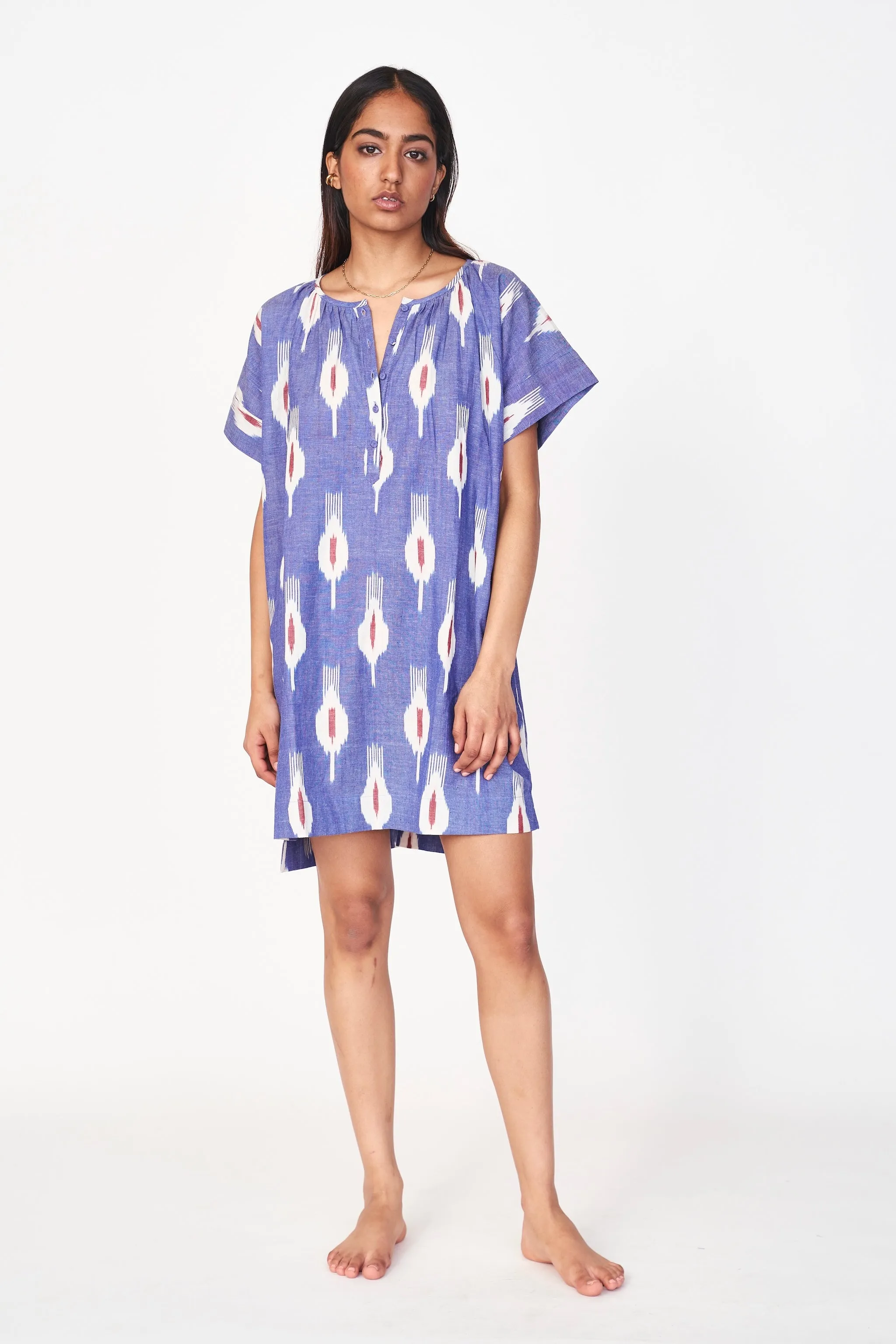 Night Dress in Nautical Ikat sold by Mirth
