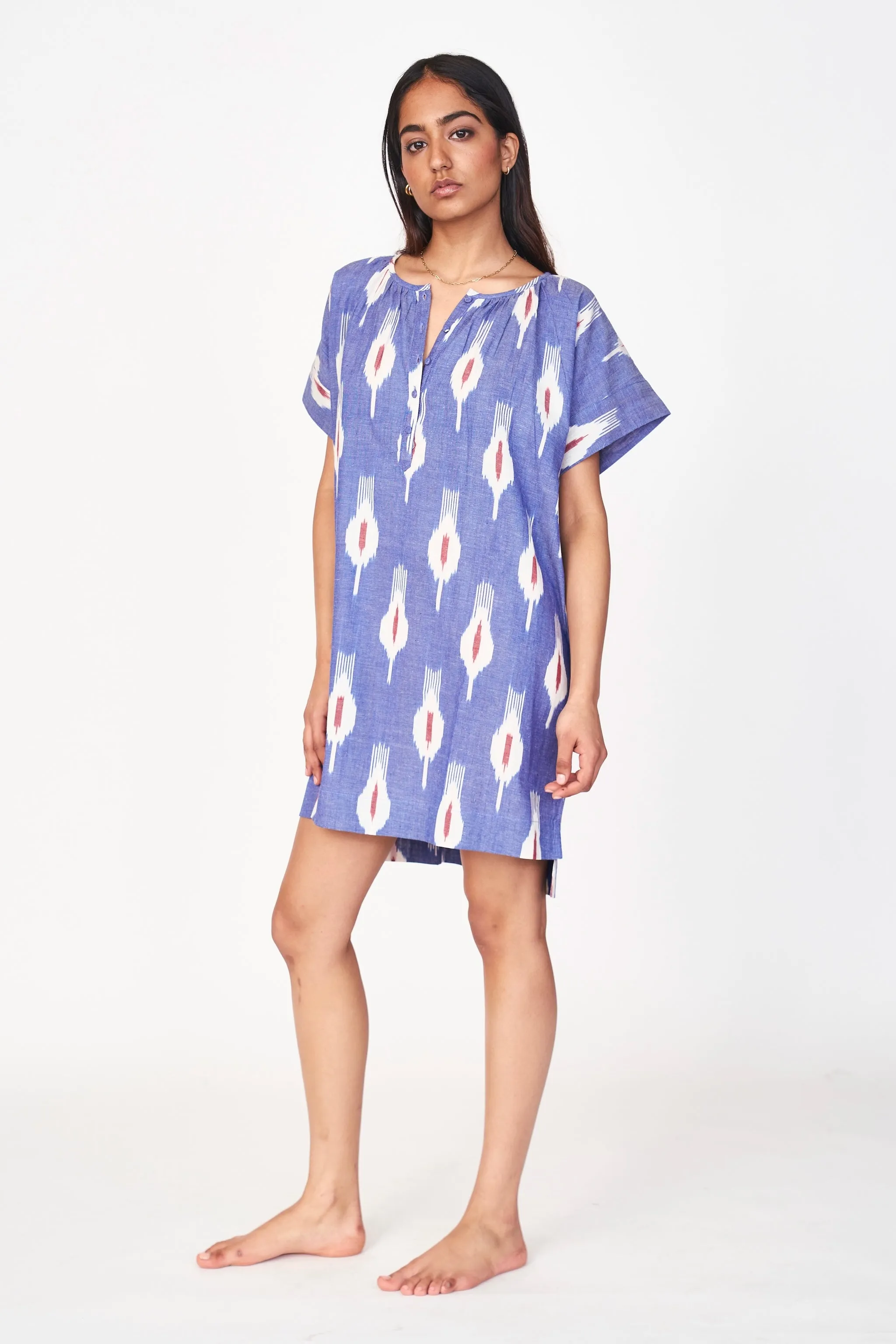 Night Dress in Nautical Ikat sold by Mirth product image thumbnail 2