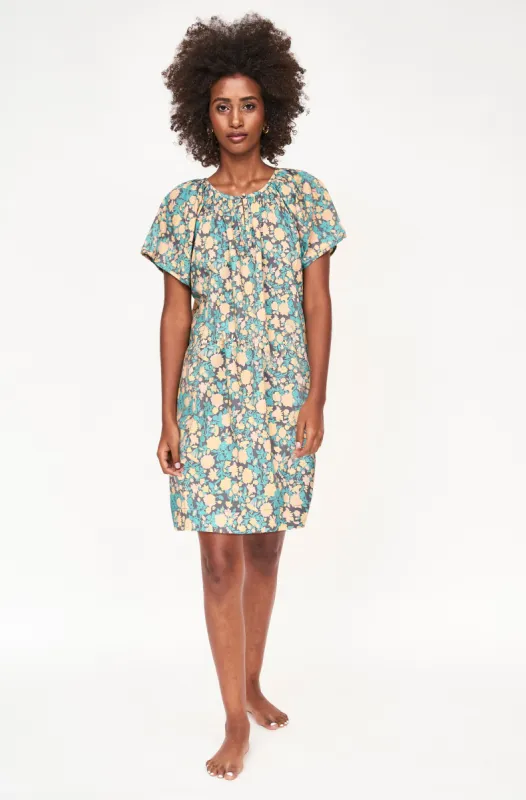 Night Dress in Onyx Bloom sold by Mirth