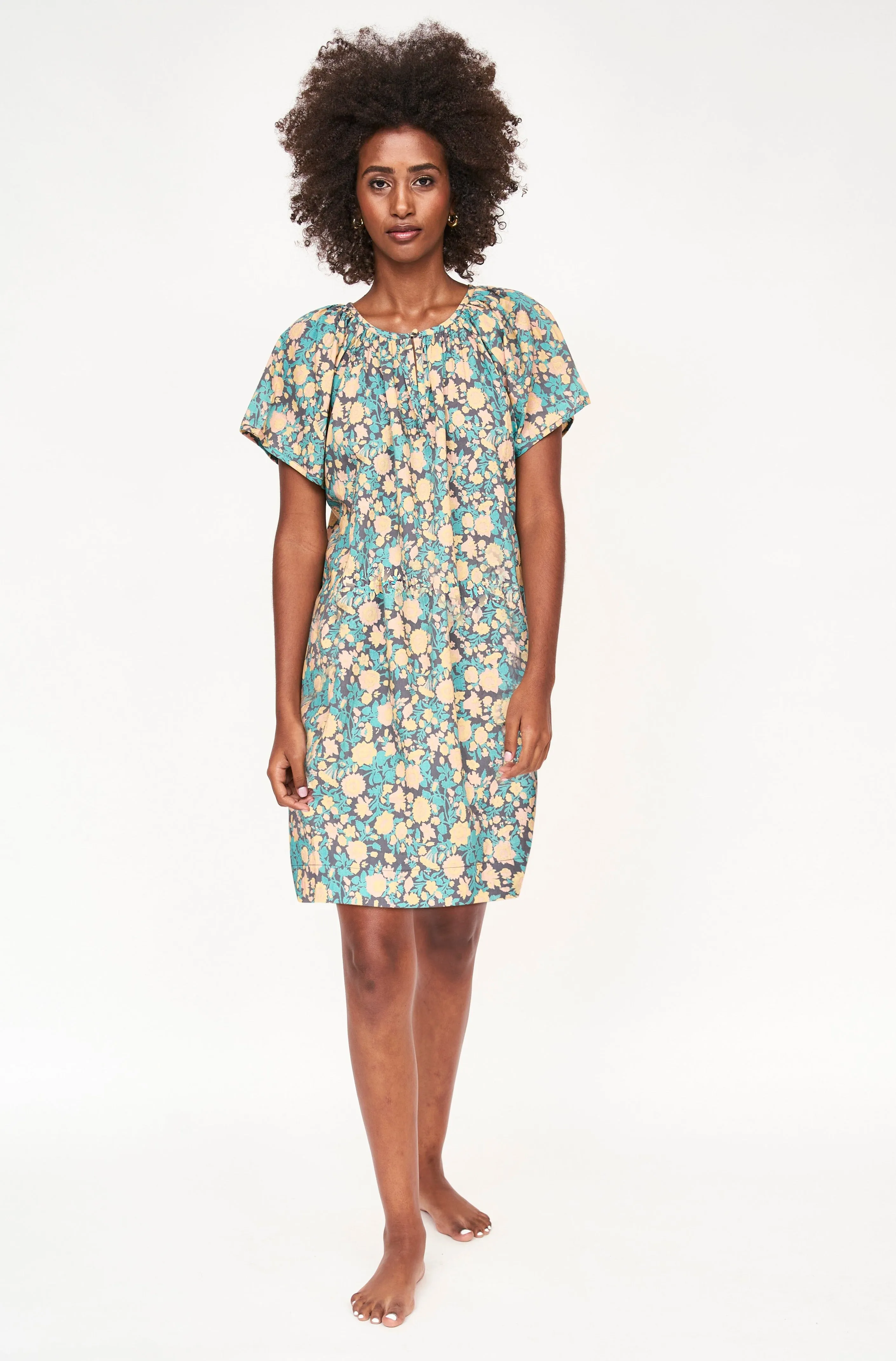 Night Dress in Onyx Bloom sold by Mirth