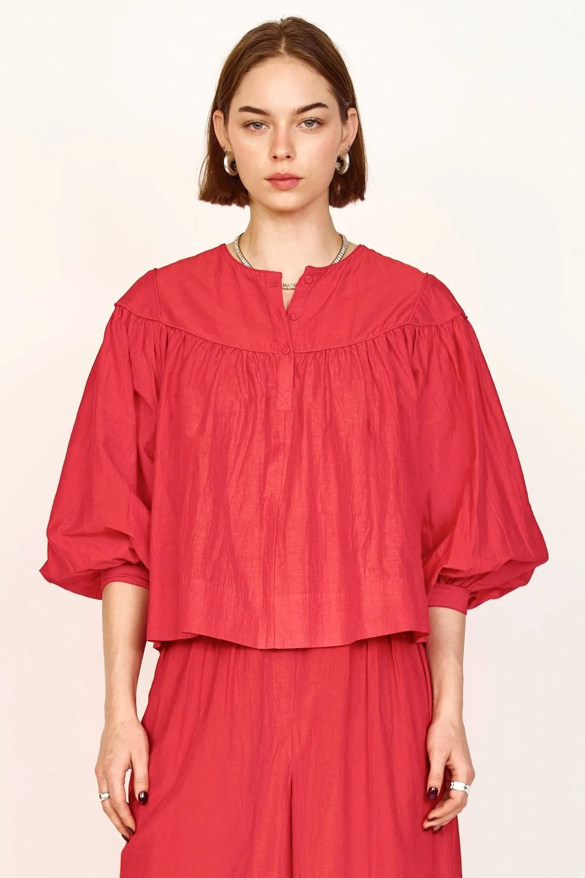Oslo Blouse in Red sold by Mirth product image thumbnail 2