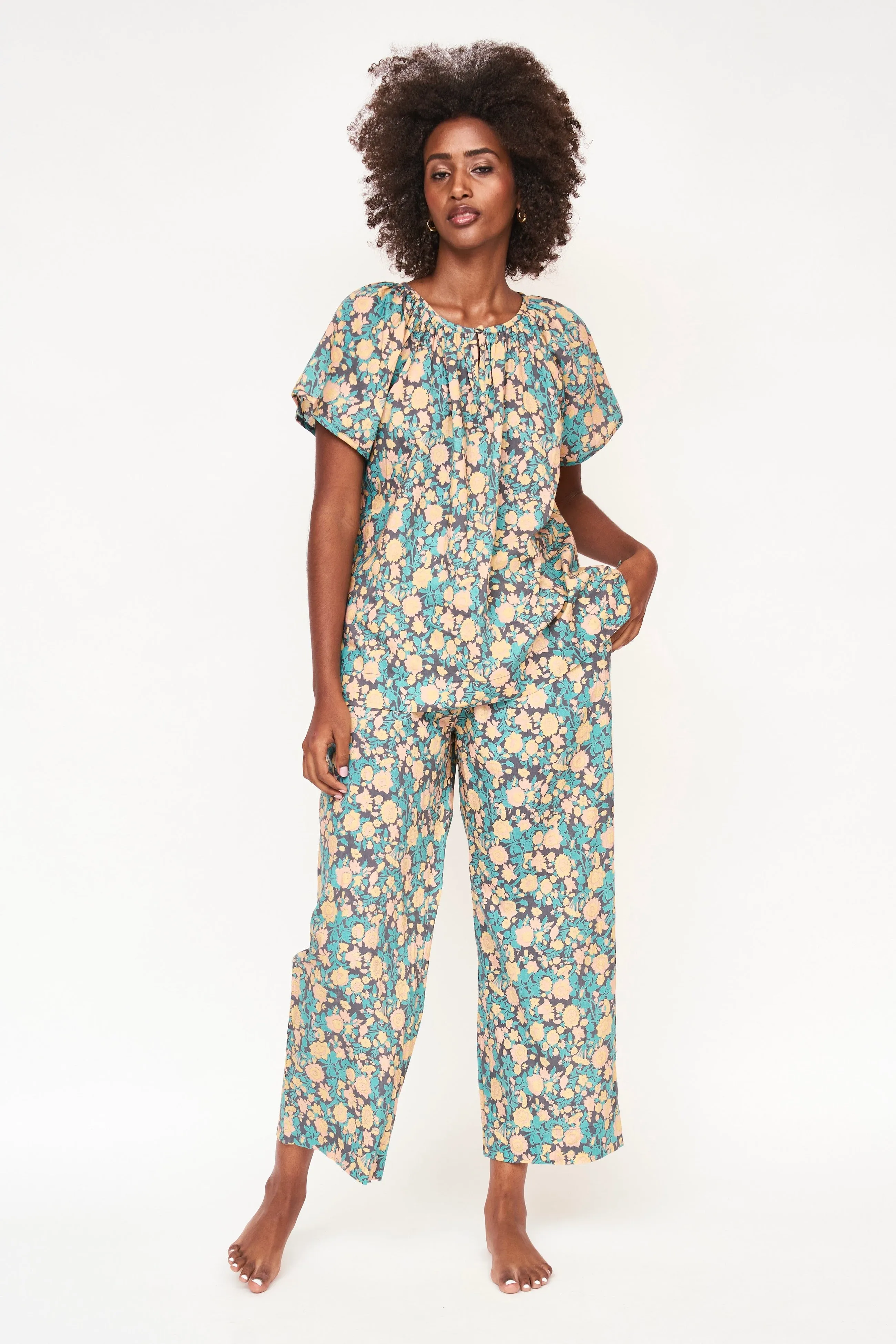 Pajama Pant Set in Onyx Bloom sold by Mirth product image thumbnail 5