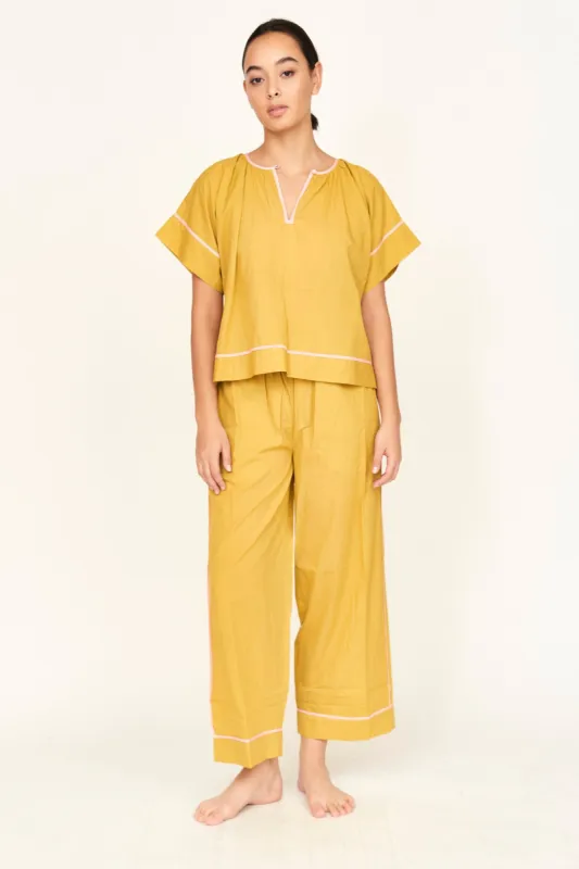 Pajama Pant Set in Sulphur sold by Mirth