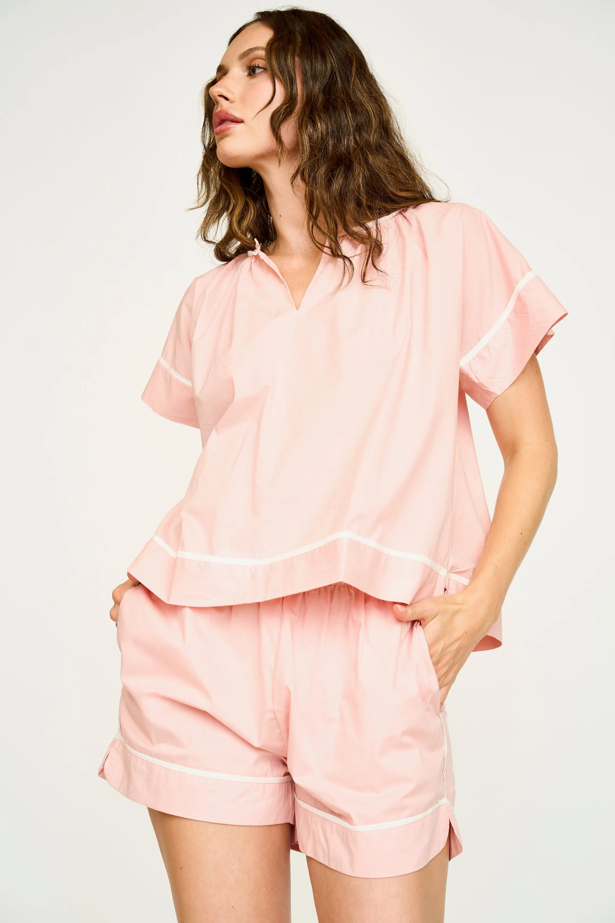 Pajama Short Set in Conch sold by Mirth product image thumbnail 2