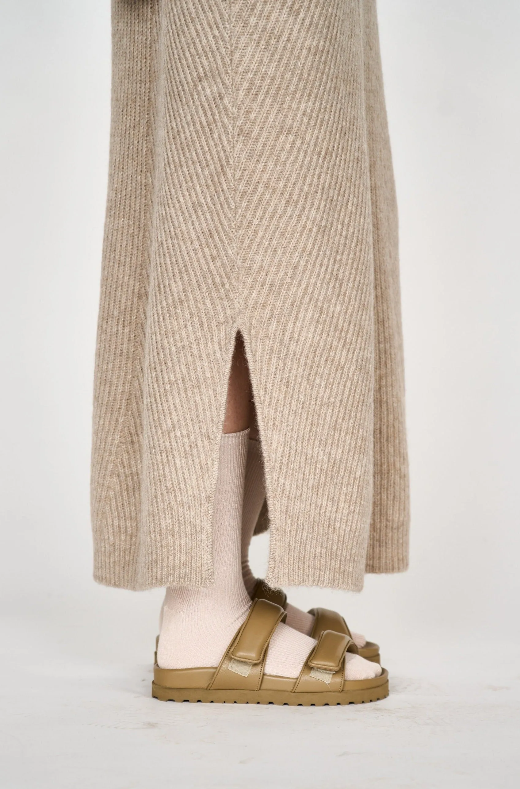 Pichu Pichu Sweater Dress in Camel sold by Mirth product image thumbnail 3