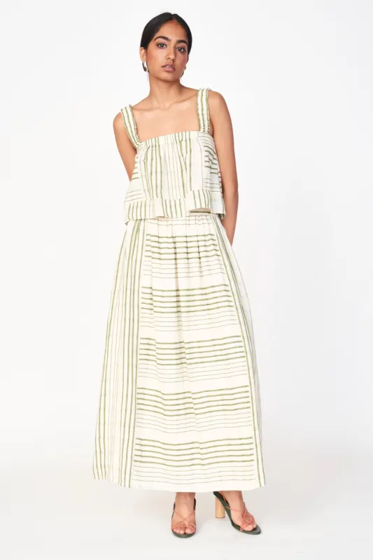Praiano Skirt in Garden Stripe sold by Mirth