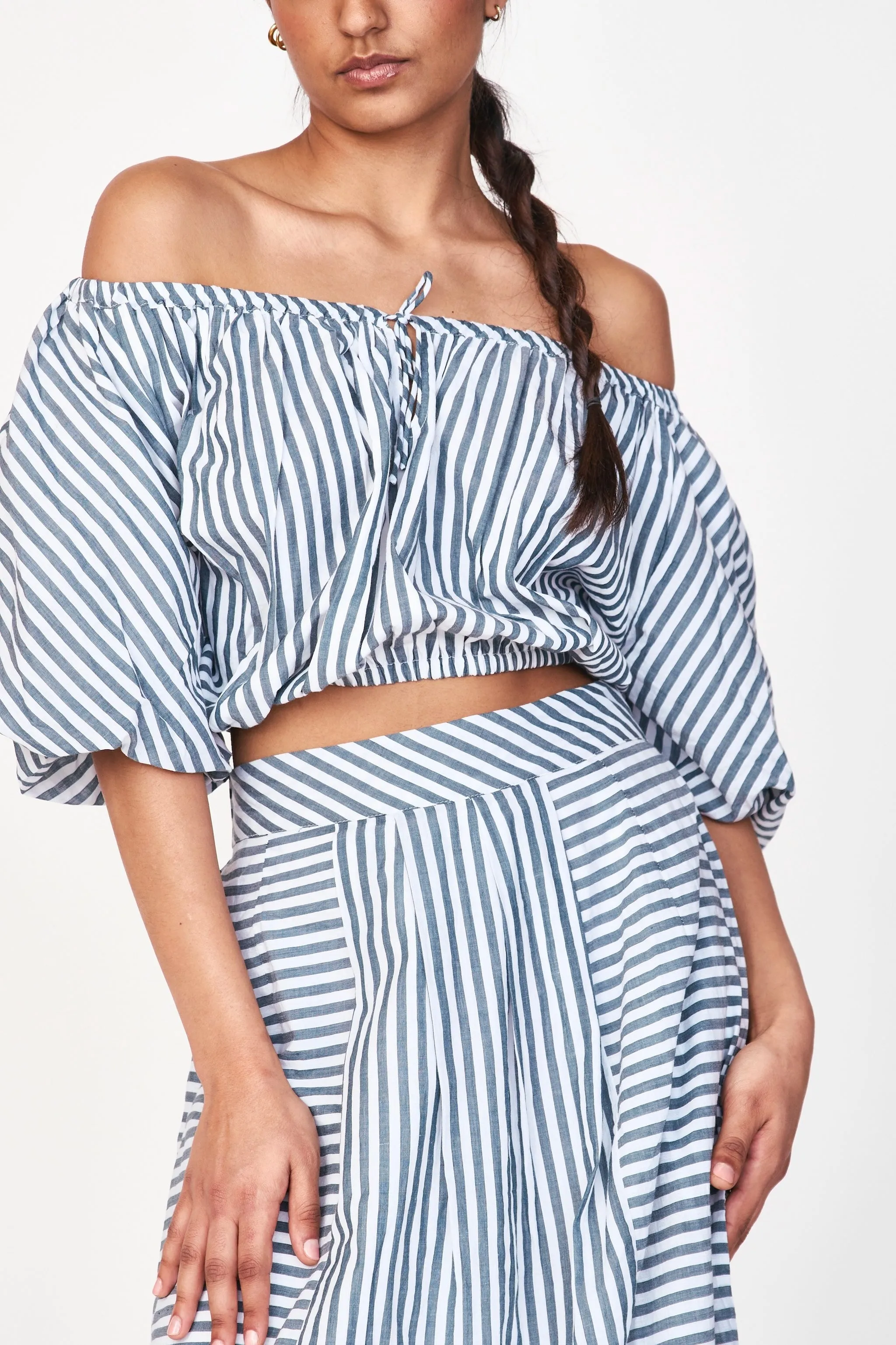 Praiano Skirt in Ocean Stripe sold by Mirth product image thumbnail 5