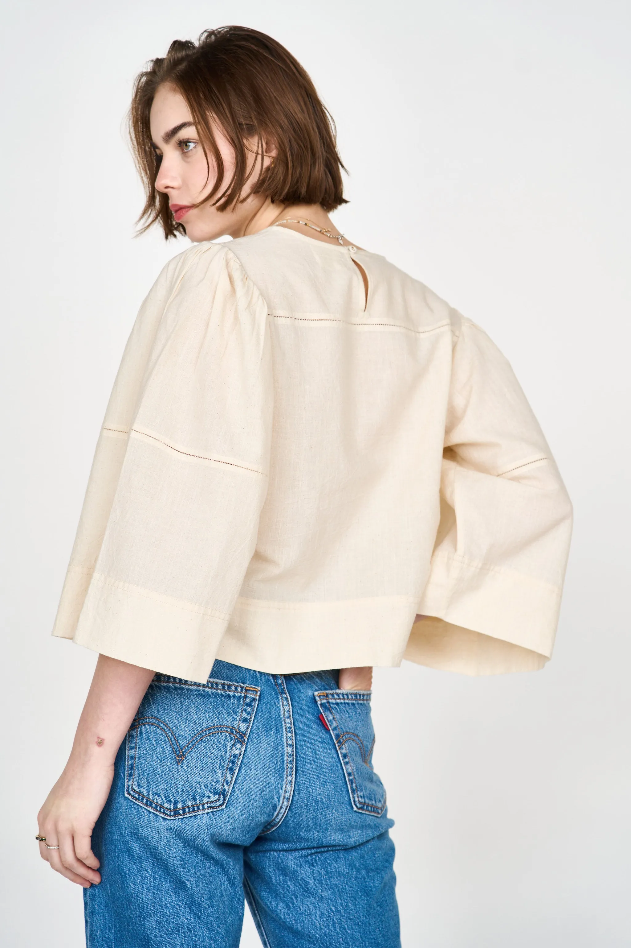 Provence Top in Ecru sold by Mirth product image thumbnail 4