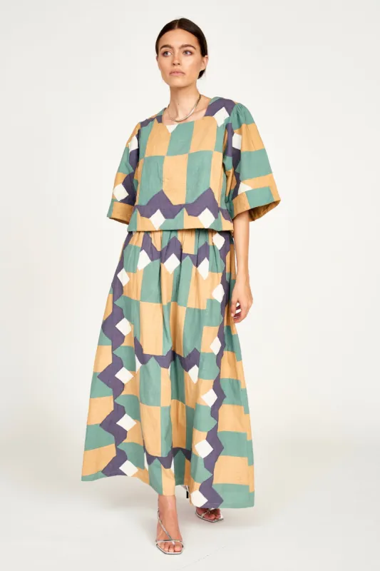 Provence Top in Teal Origami sold by Mirth