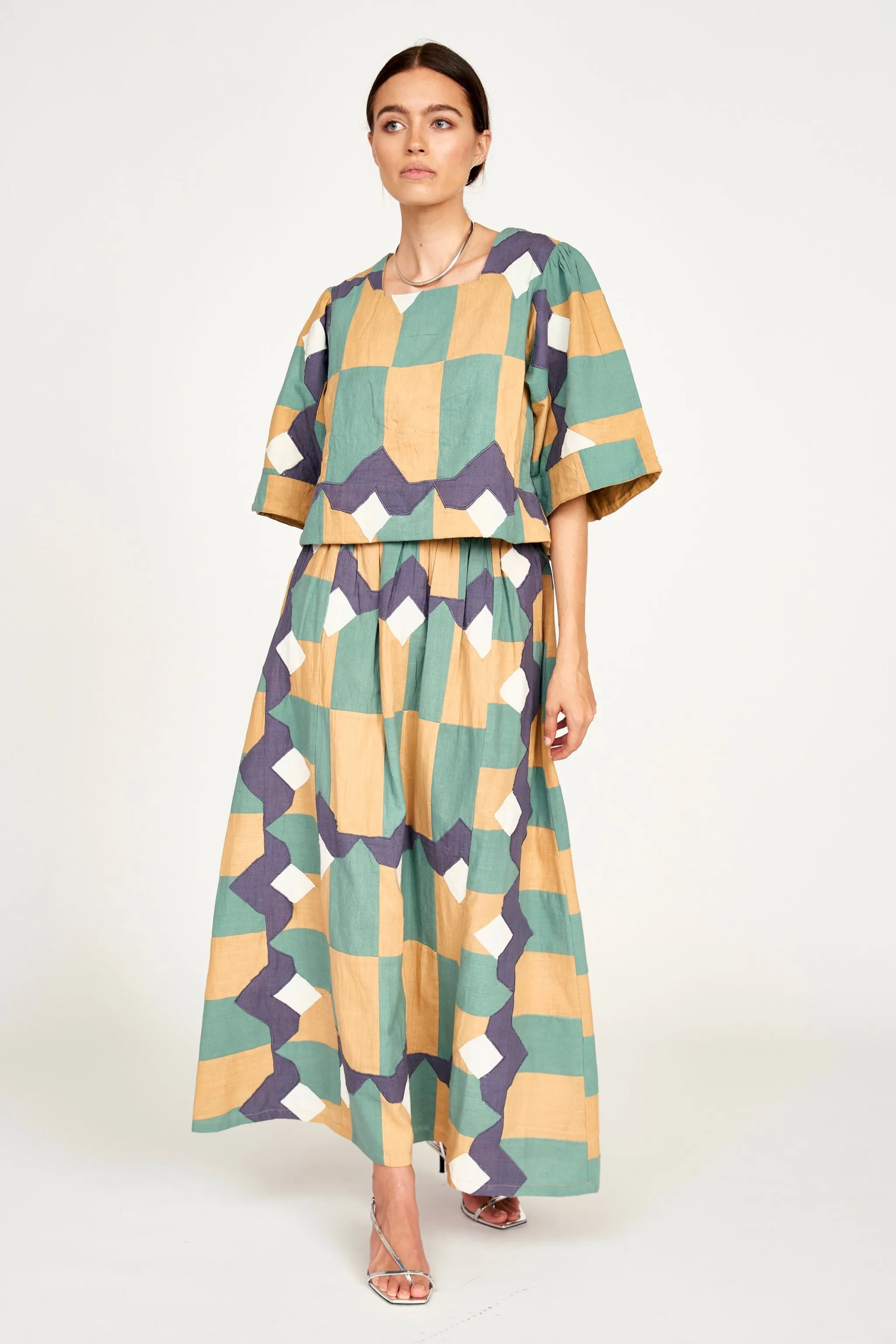 Provence Top in Teal Origami sold by Mirth