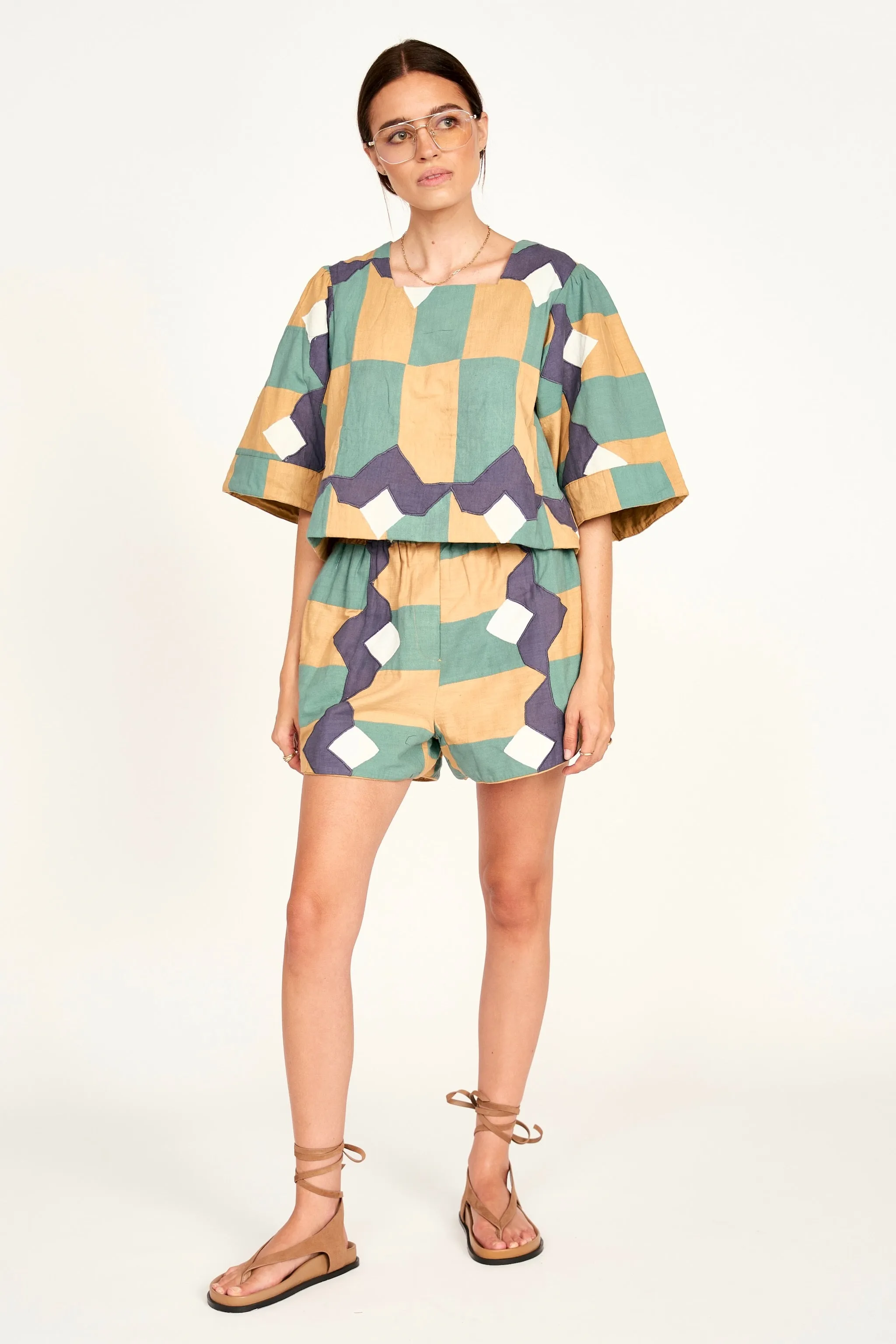 Provence Top in Teal Origami sold by Mirth product image thumbnail 3