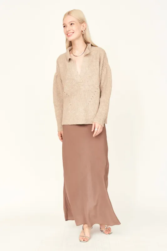 Santander Skirt in Taupe sold by Mirth