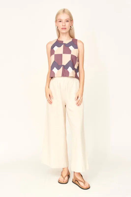 Santanyi Tank in Plum Origami sold by Mirth