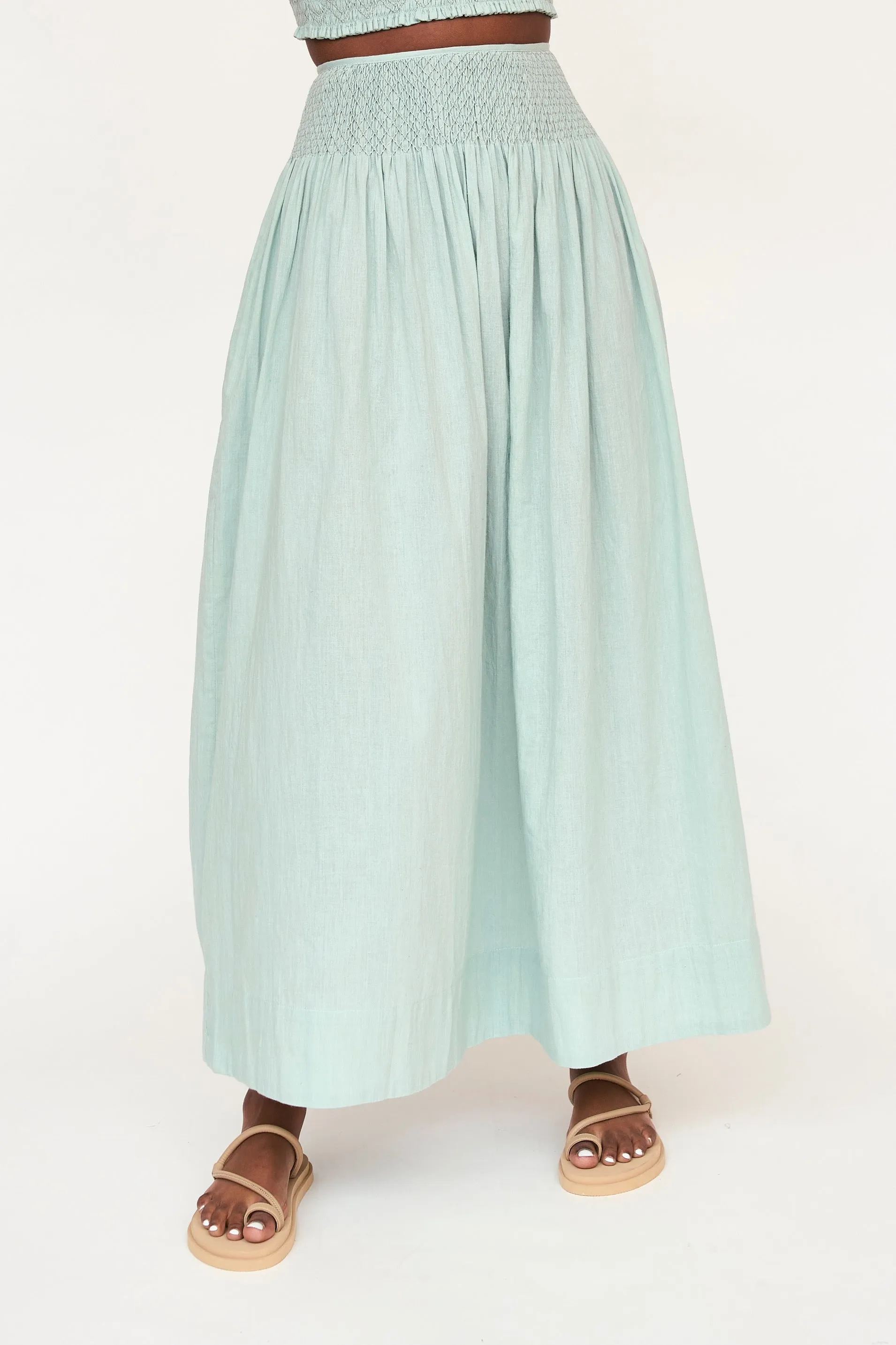 Savannah Smocked Skirt in Frost sold by Mirth product image thumbnail 2
