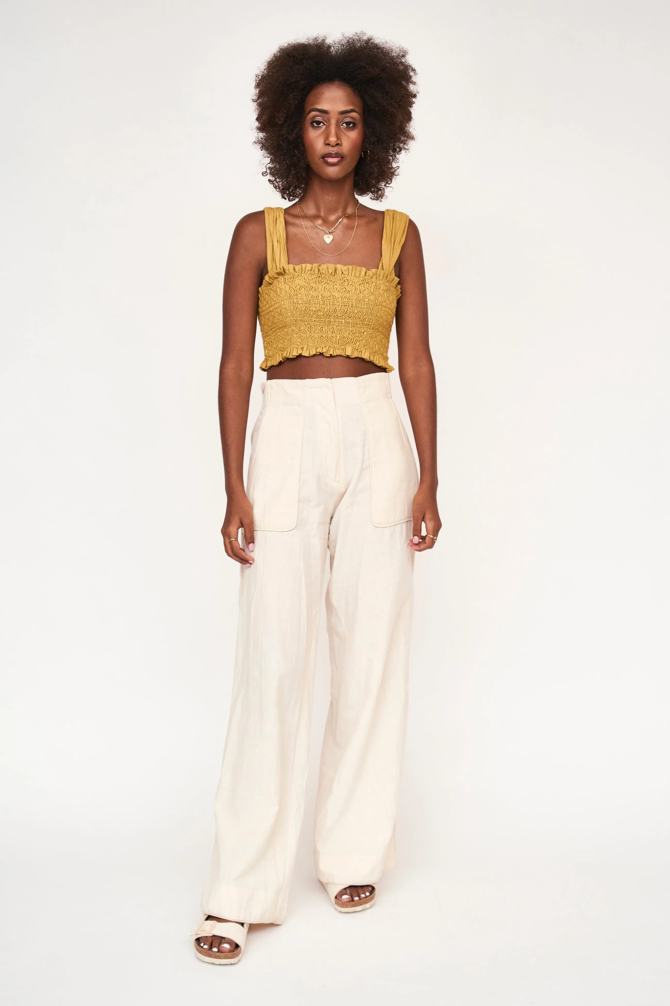 Savannah Smocked Top in Gilded sold by Mirth product image thumbnail 3