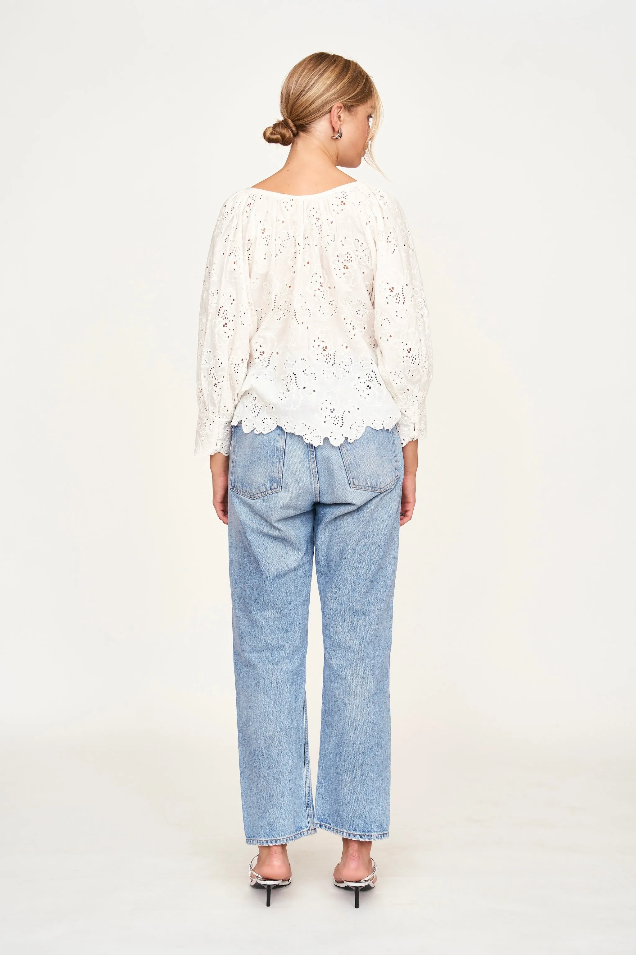 Seville Top in White Eyelet sold by Mirth product image thumbnail 5