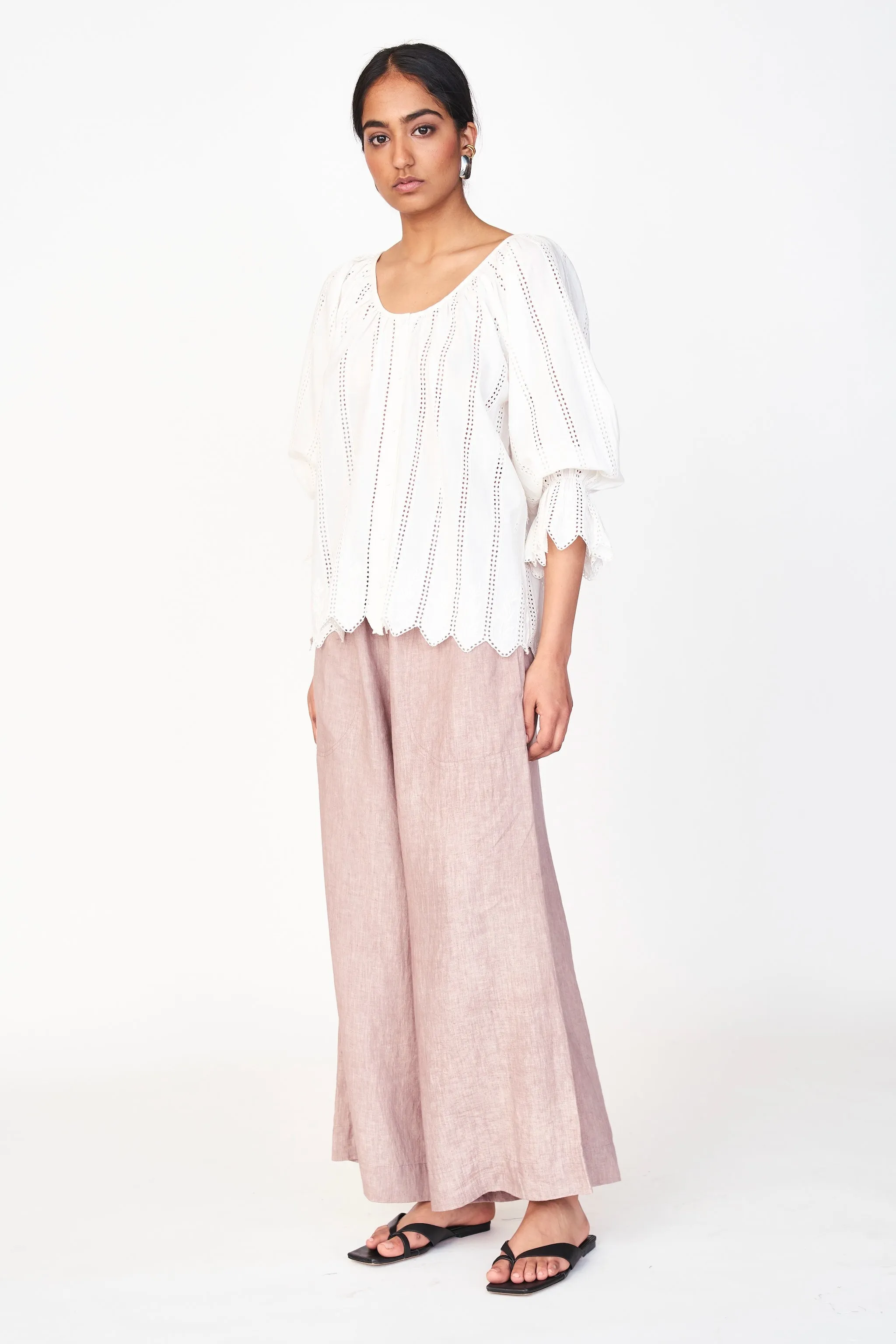 Seville Top in White Vine Eyelet sold by Mirth product image thumbnail 4