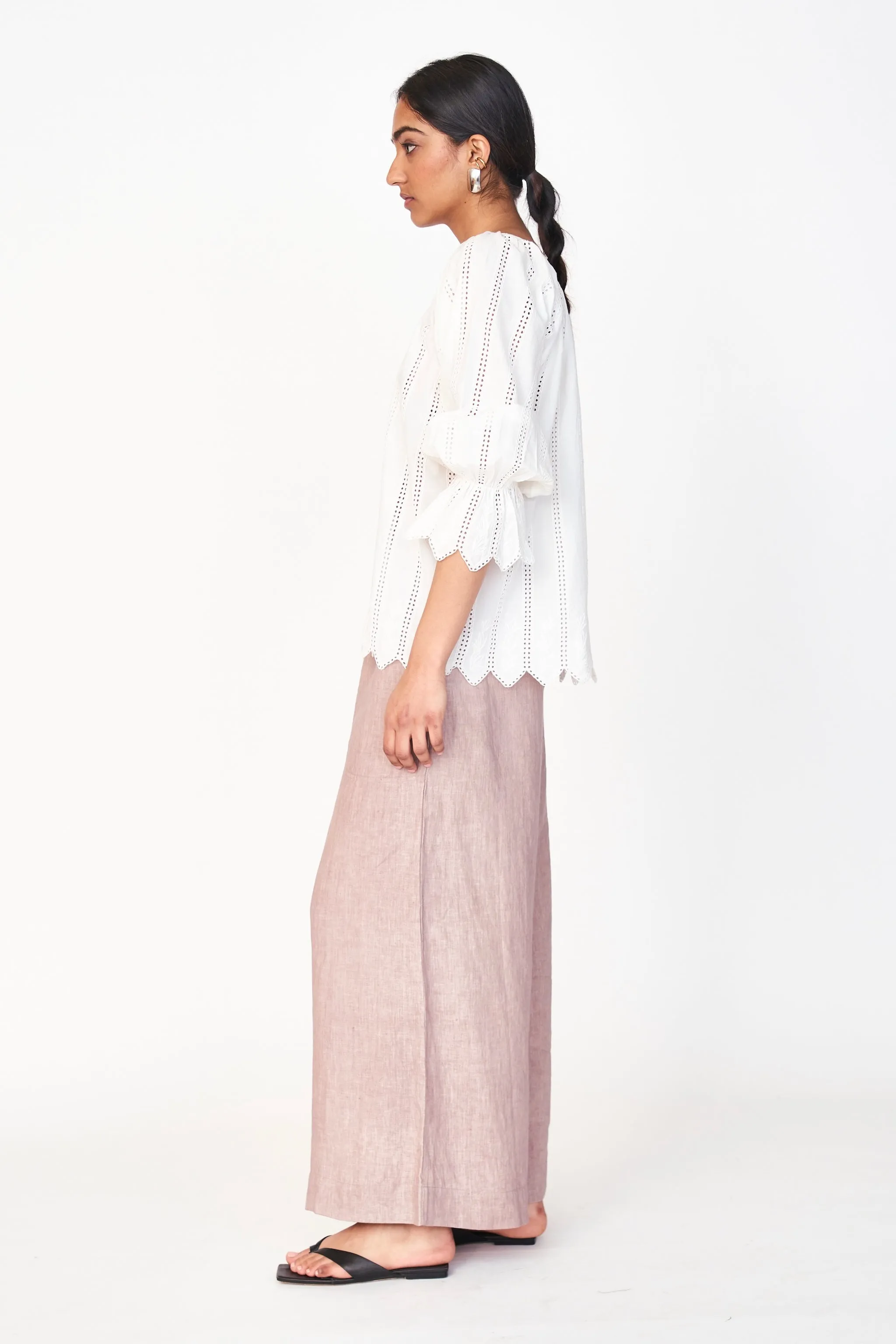 Seville Top in White Vine Eyelet sold by Mirth product image thumbnail 5