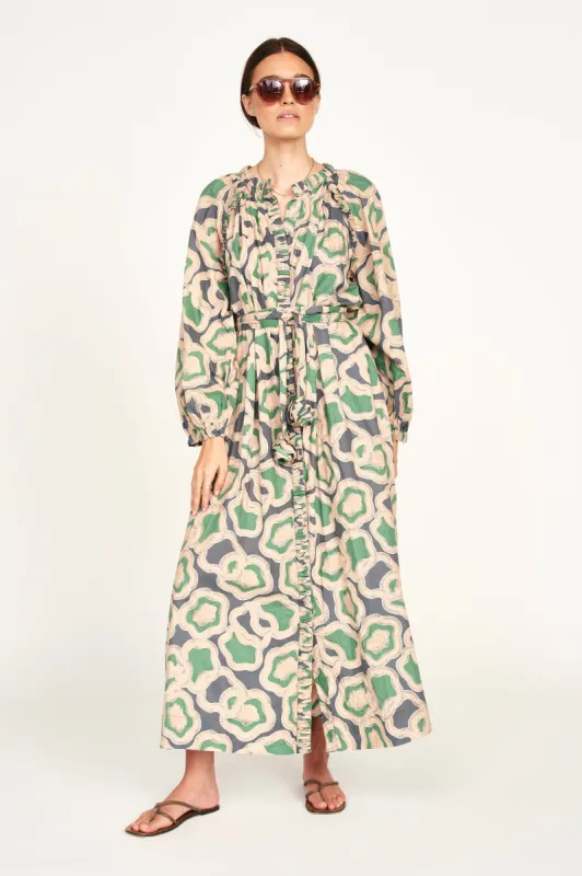 Somerset Dress in Marine Puddles sold by Mirth